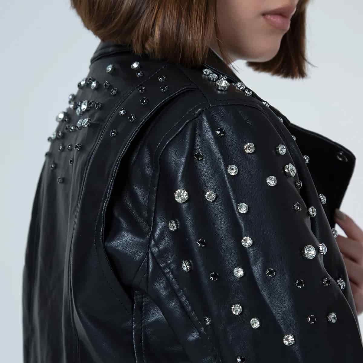 Chaqueta Sintetica Biker Crystal - miniatura 29