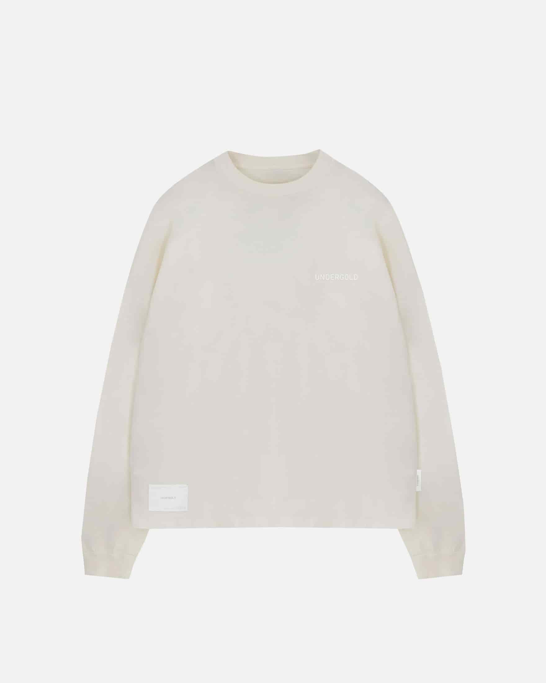 Line Logo Long Sleeve Boxy Fit Tshirt White - miniatura 3
