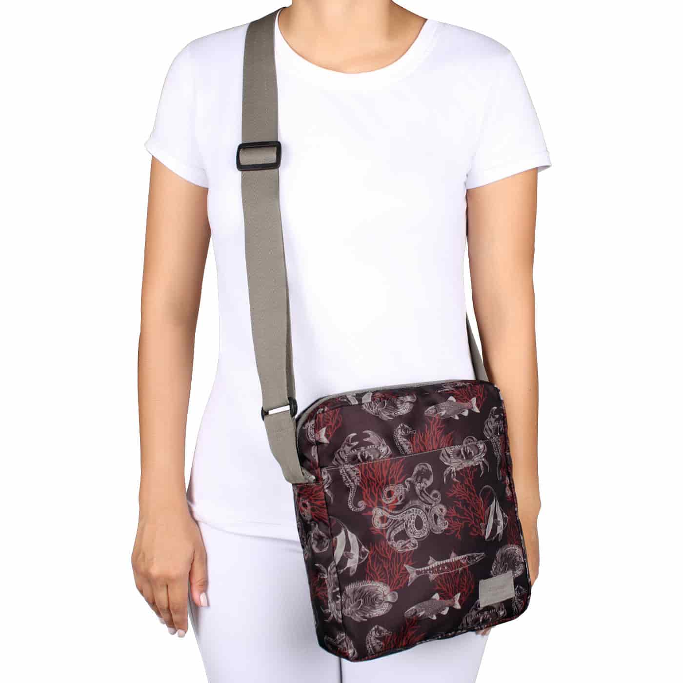 Bolso Manos libres Viajero Citybags Ultra Estampado Coral - miniatura 3