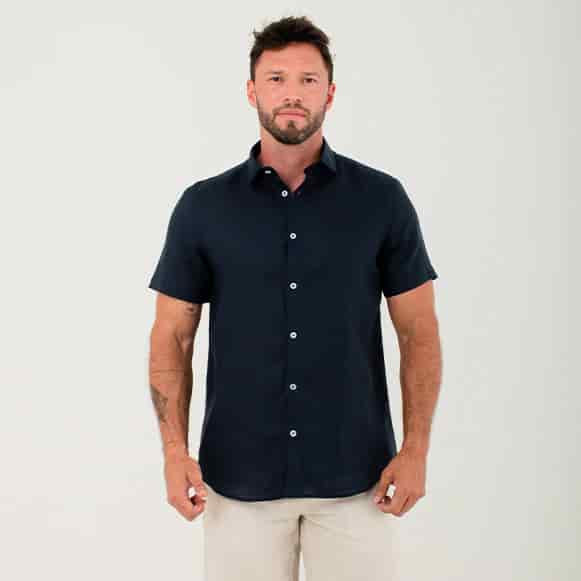 CAMISA MC 100% LINO HOMBRE - miniatura 2