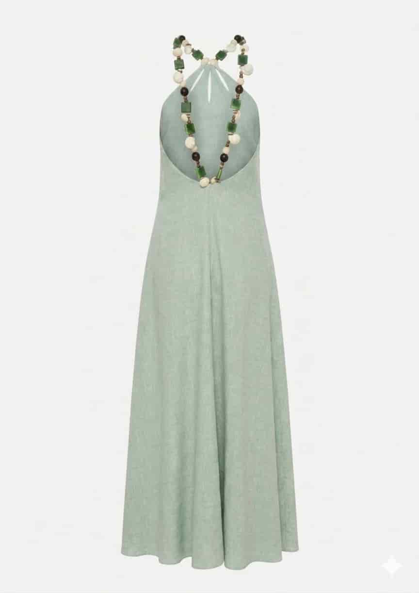 DAKOTA DRESS SEAFOAM GREEN - miniatura 6