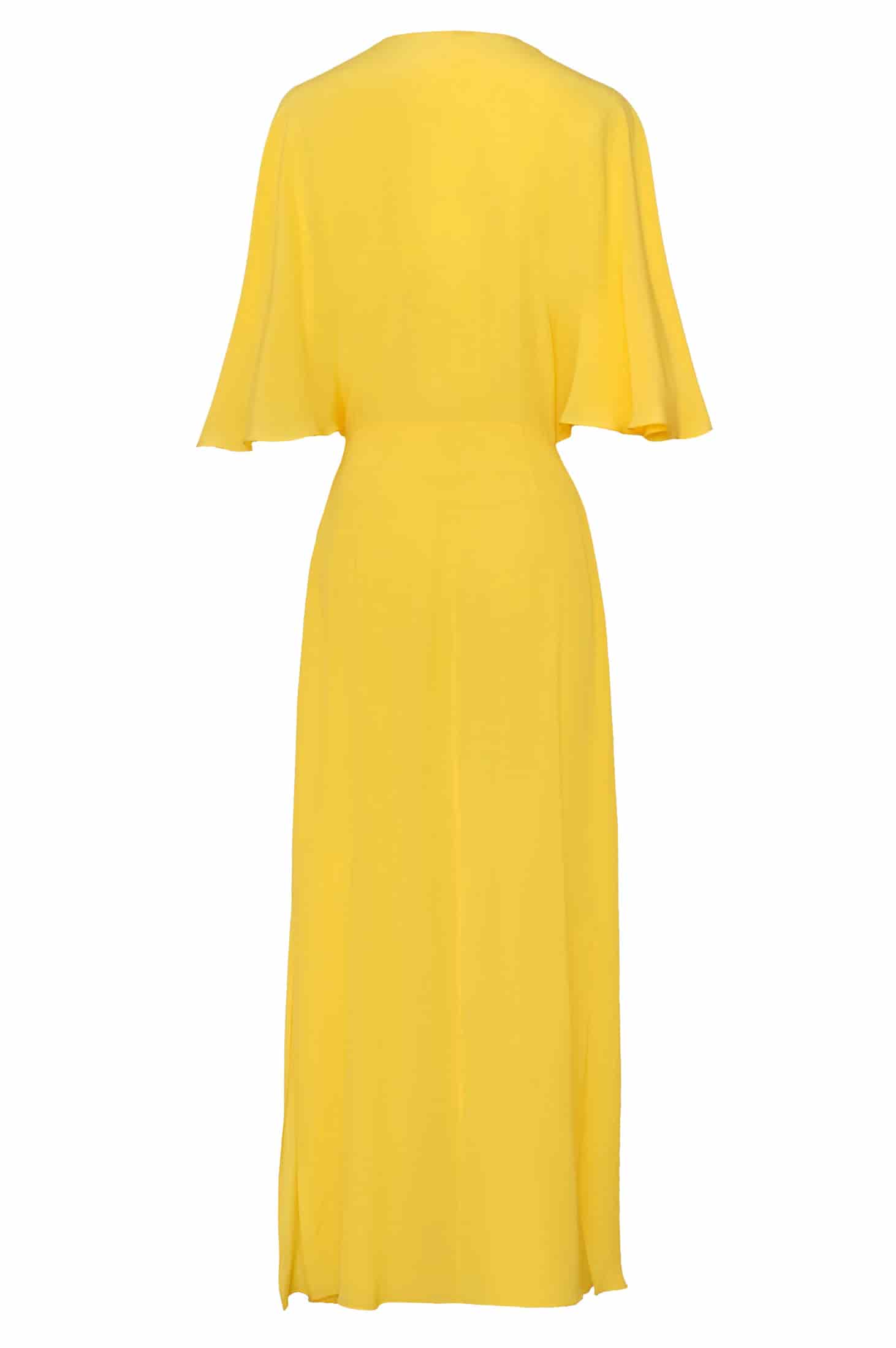 Perla del Sol Silk Midi Dress / Yellow - miniatura 3