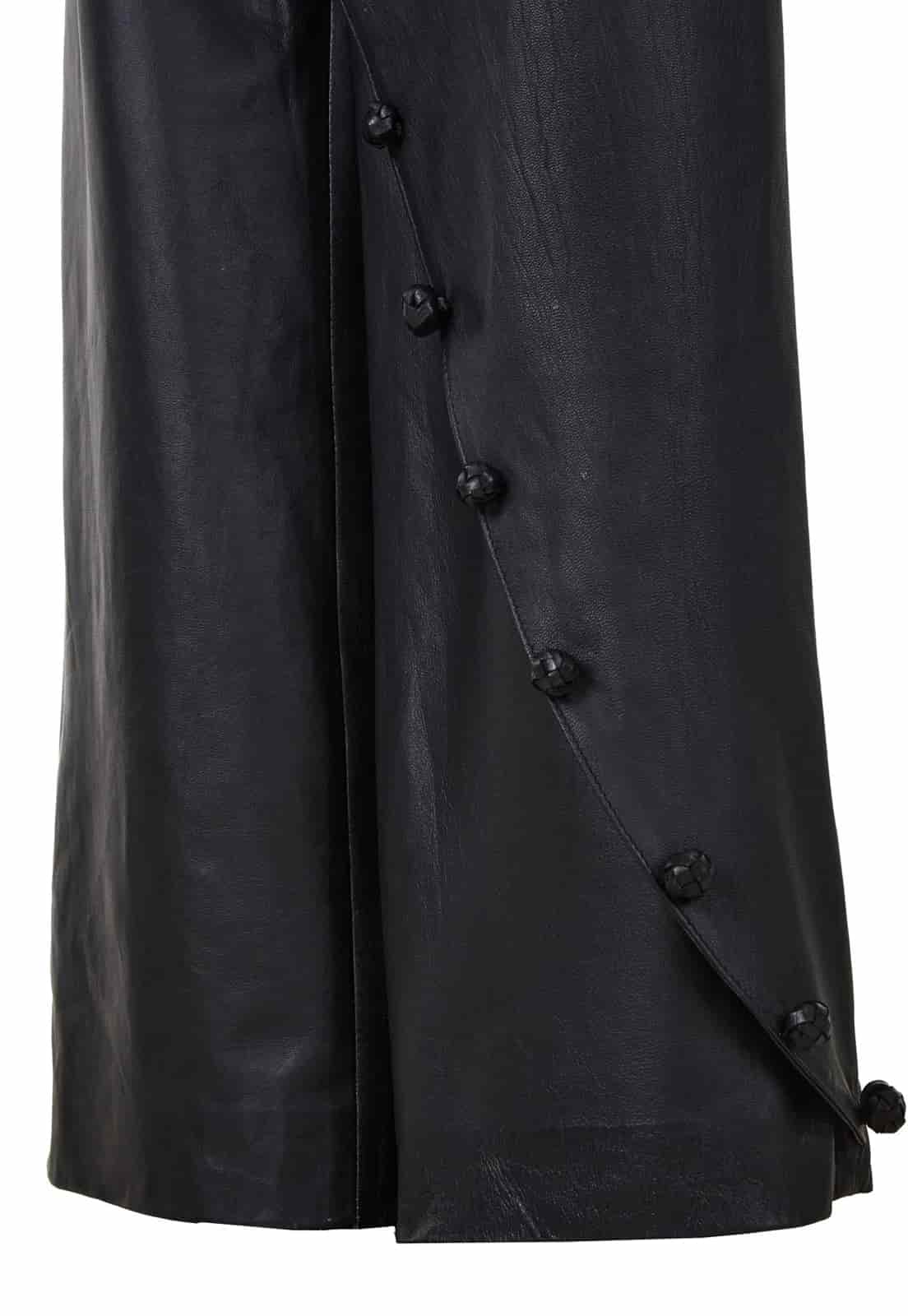 CROSSED LEATHER TROUSERS - miniatura 5