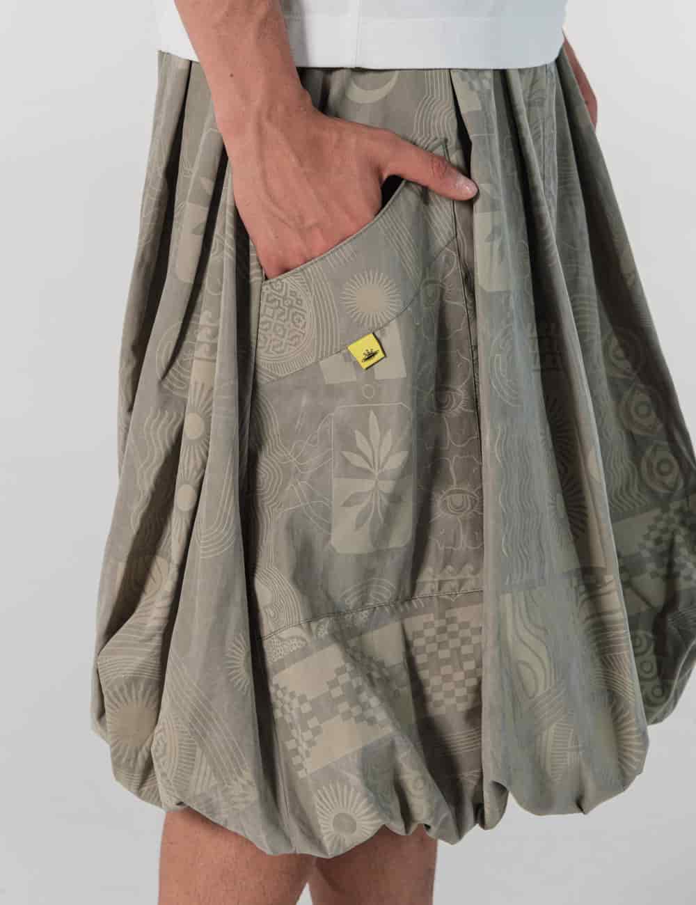 Falda Bombacha Ser Oliva Unisex - miniatura 4