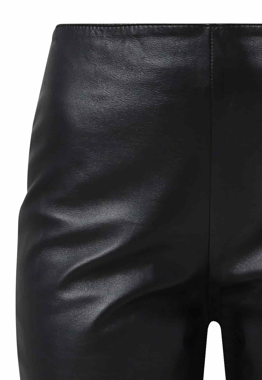 SEMI-FLARE LEATHER TROUSERS - miniatura 5