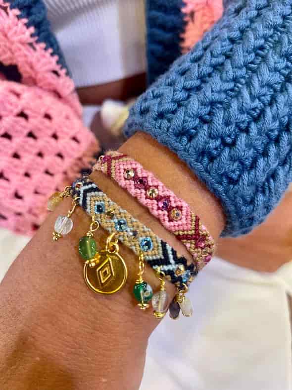 Wayuu Skinny Bracelet | Pink Aura - miniatura 11