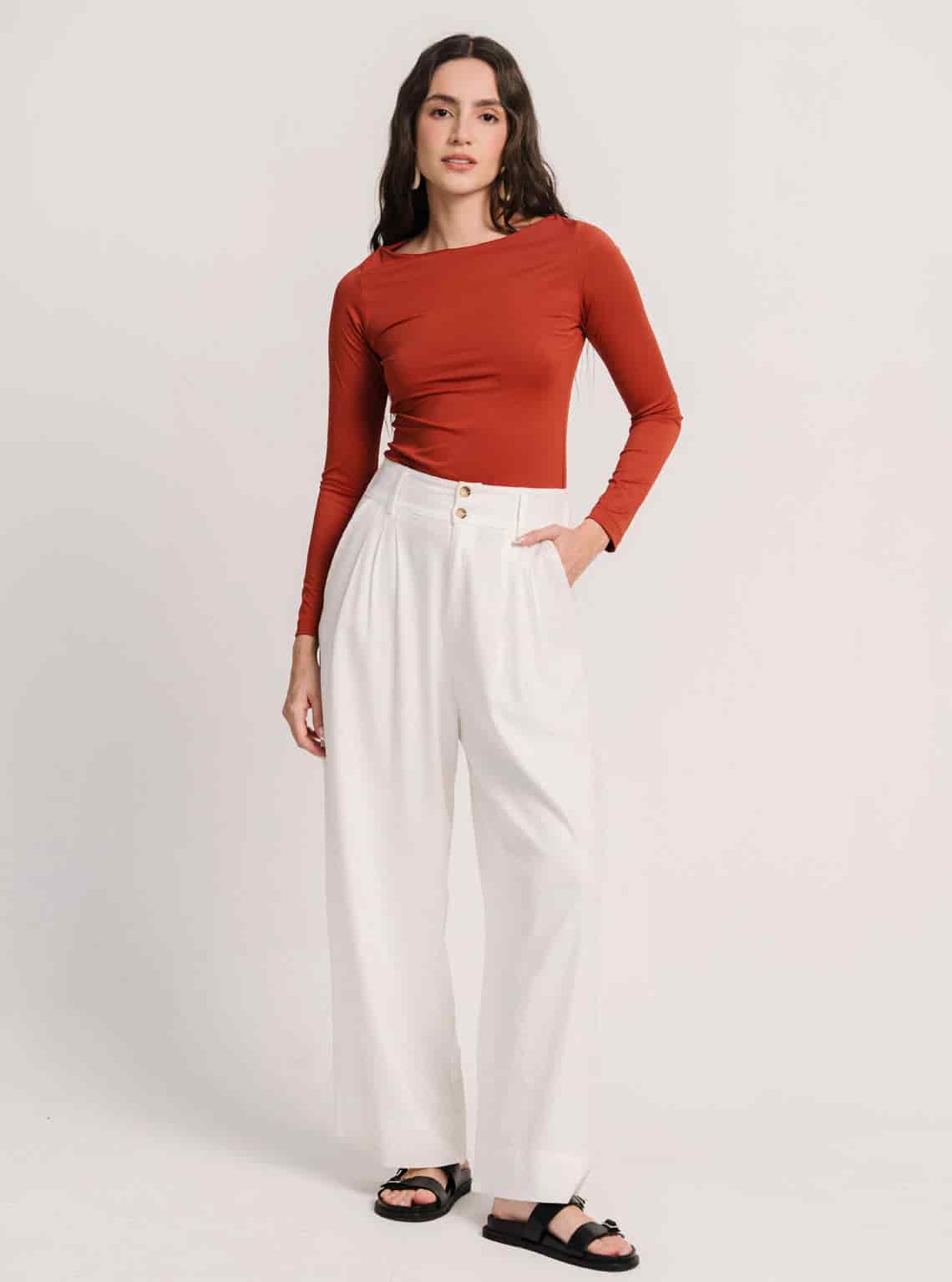 PANTALÓN CANVAS IVORY - miniatura 8