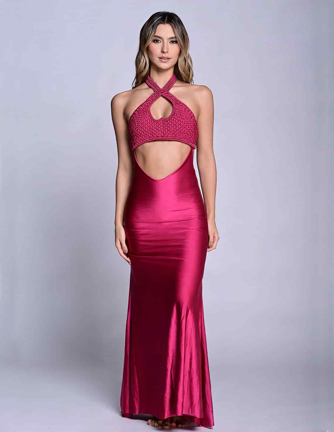 Vestido Kai Burgundy - miniatura 1
