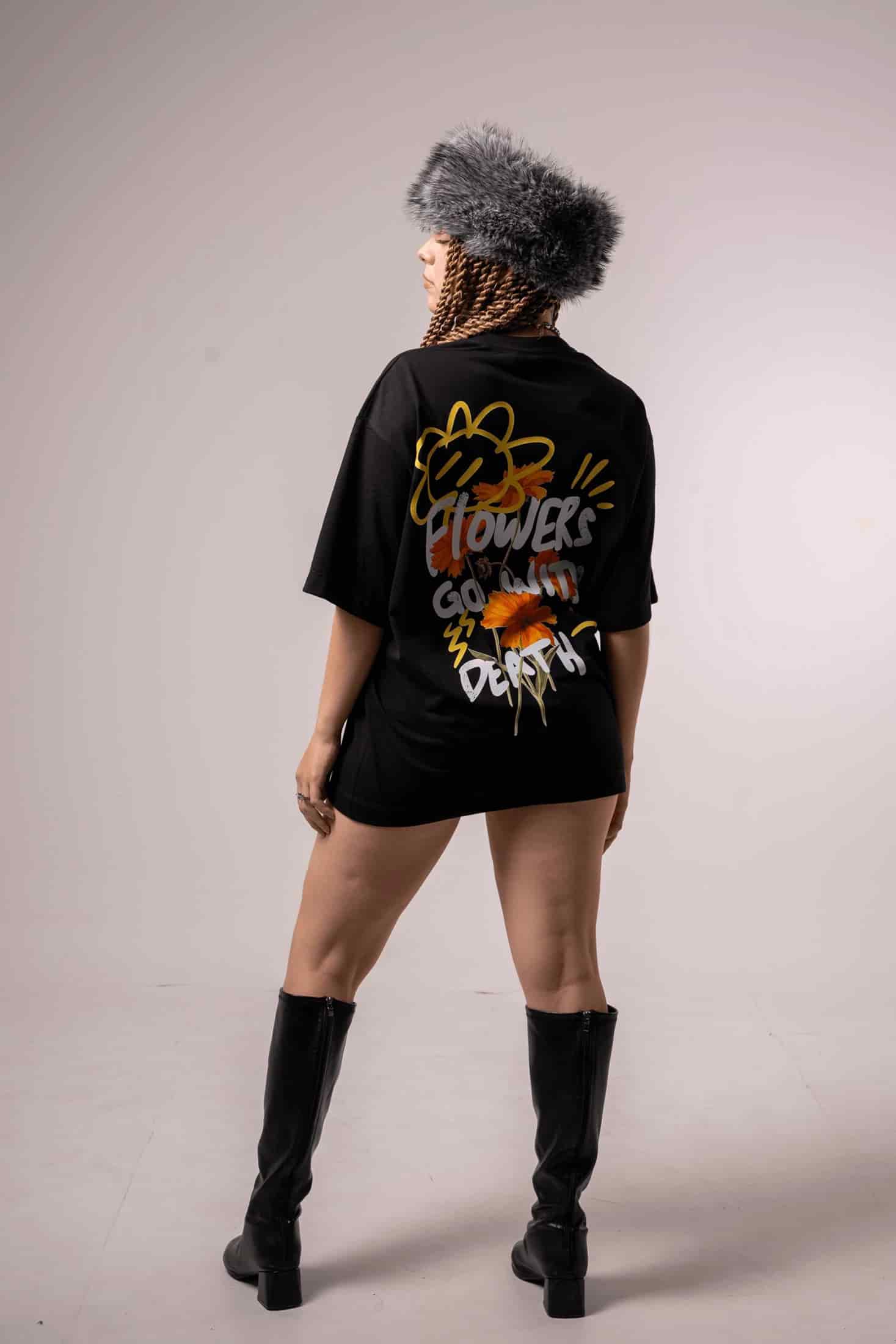 Camiseta Flowers go with death - miniatura 3