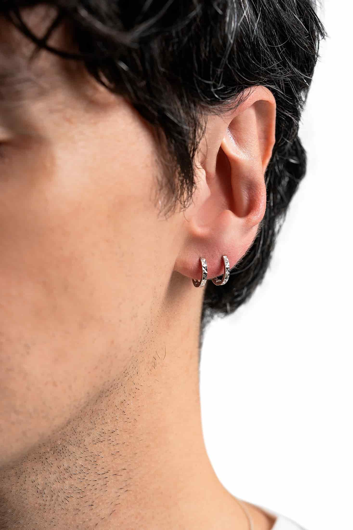 P6 | ARETES CON TEXTURA EN PLATA 925 - miniatura 2