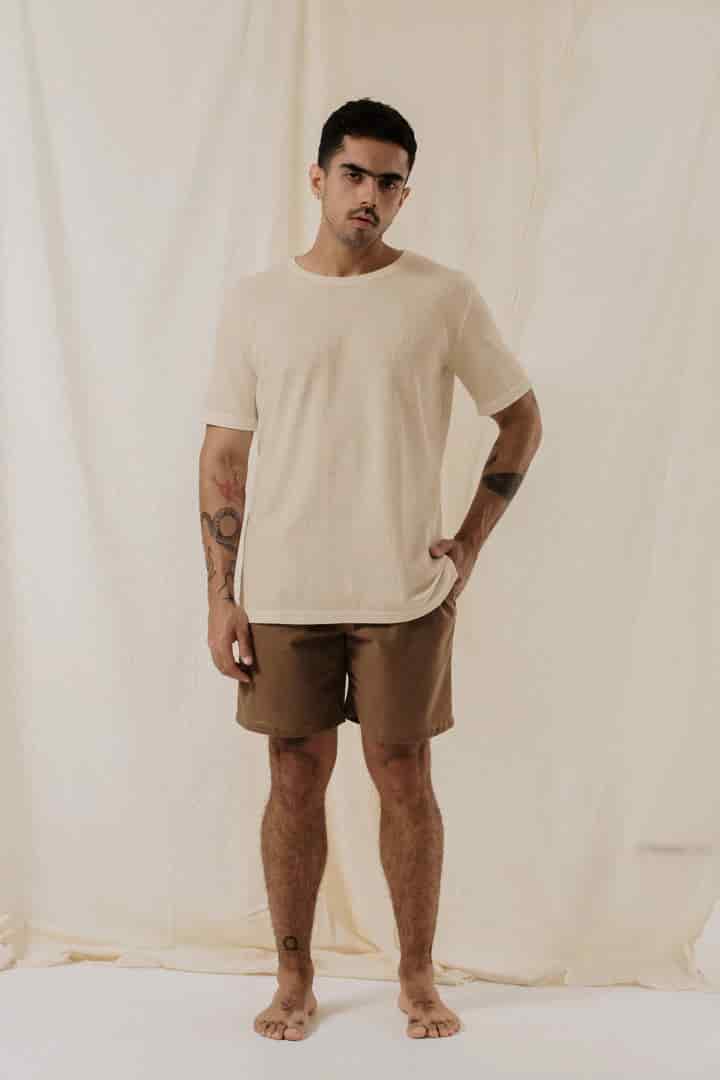 Camiseta texturizada beige - miniatura 2