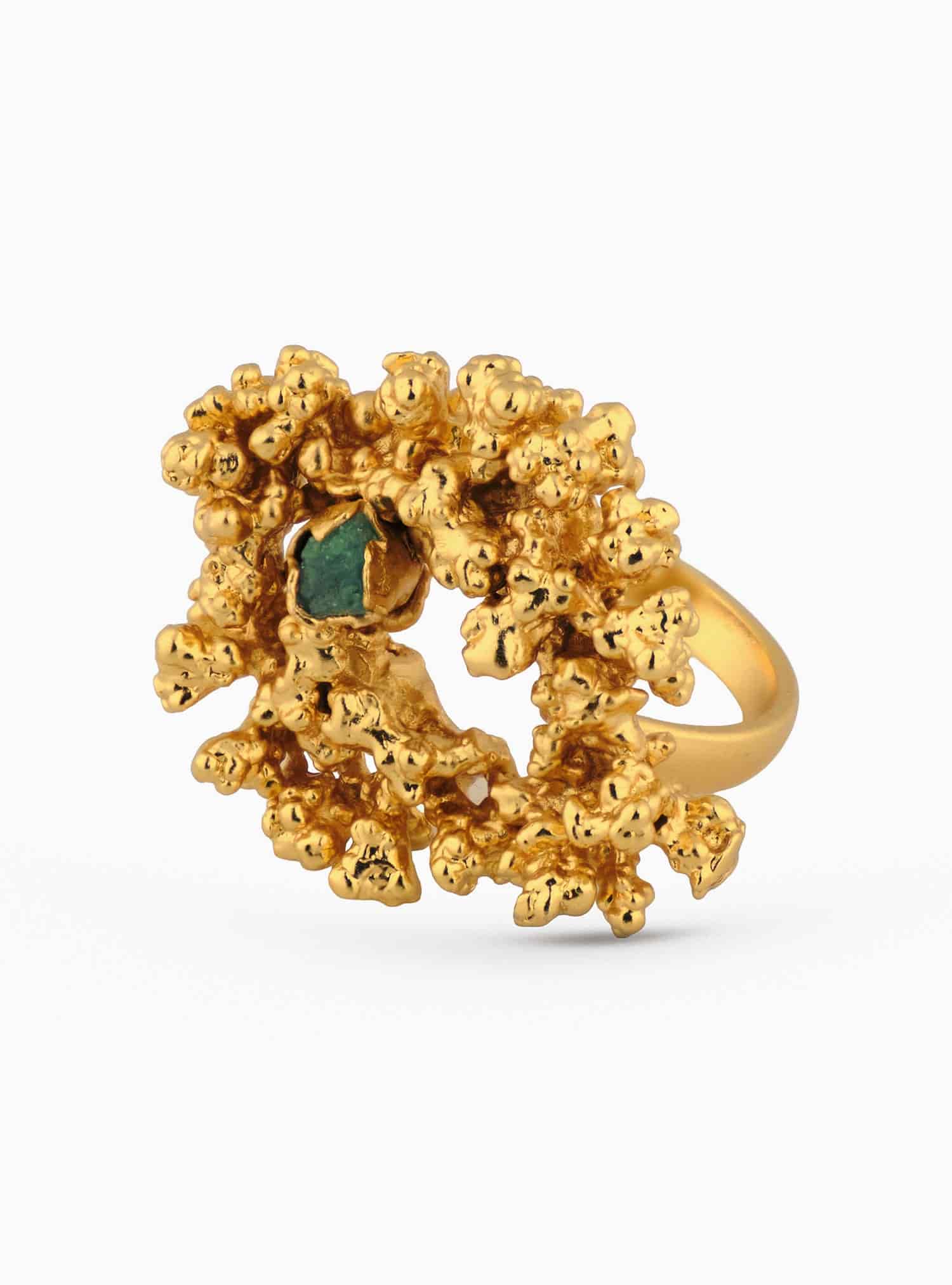 Halo Emerald Ring - miniatura 1