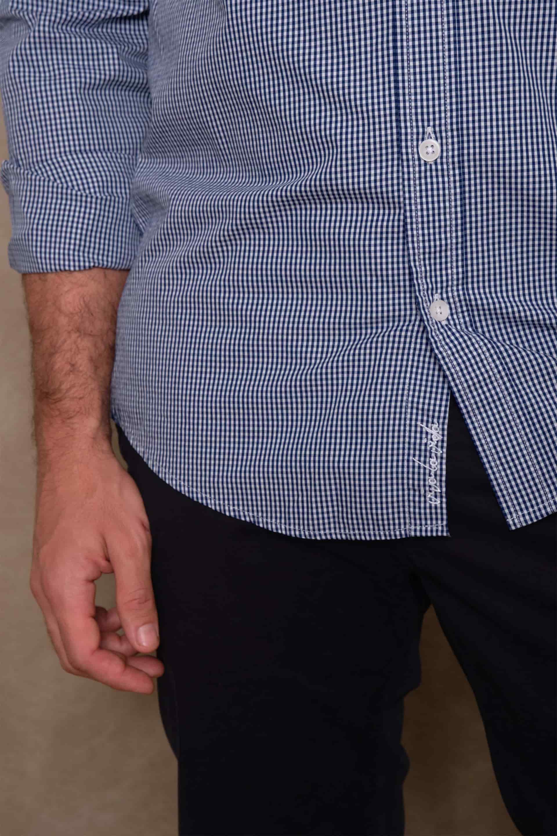 CAMISA MINI NAVY CHESS - miniatura 3