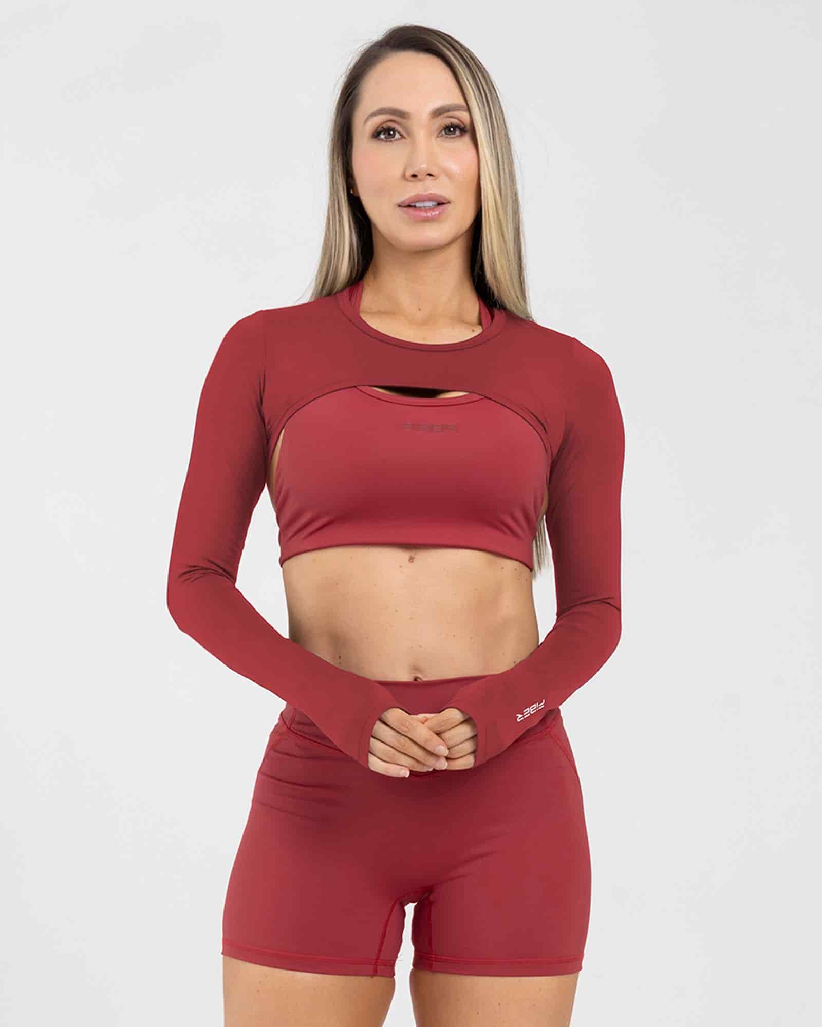 Top complemento match rojo FIBER - miniatura 1