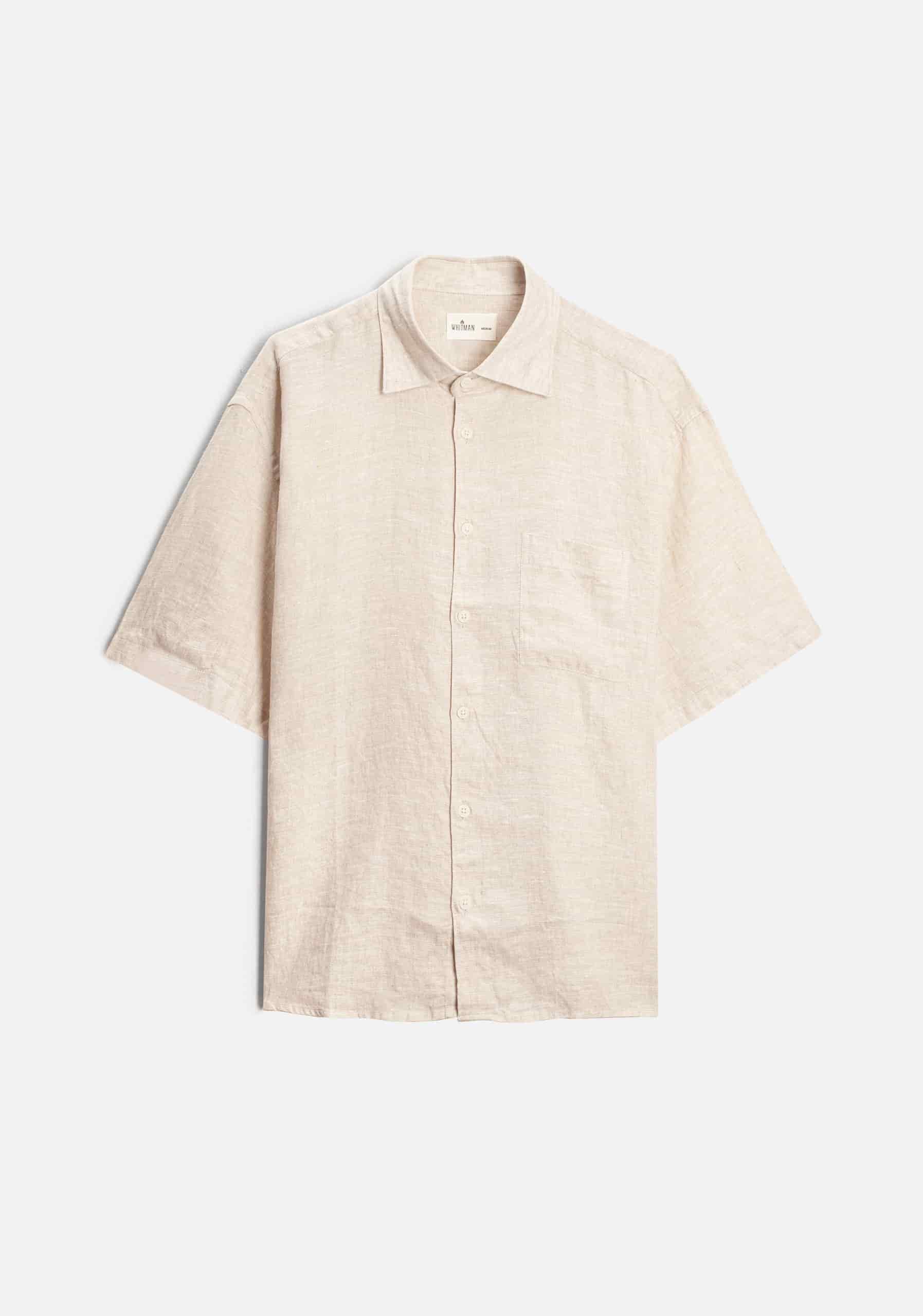 Camisa H Boxy Lino Avena - miniatura 1