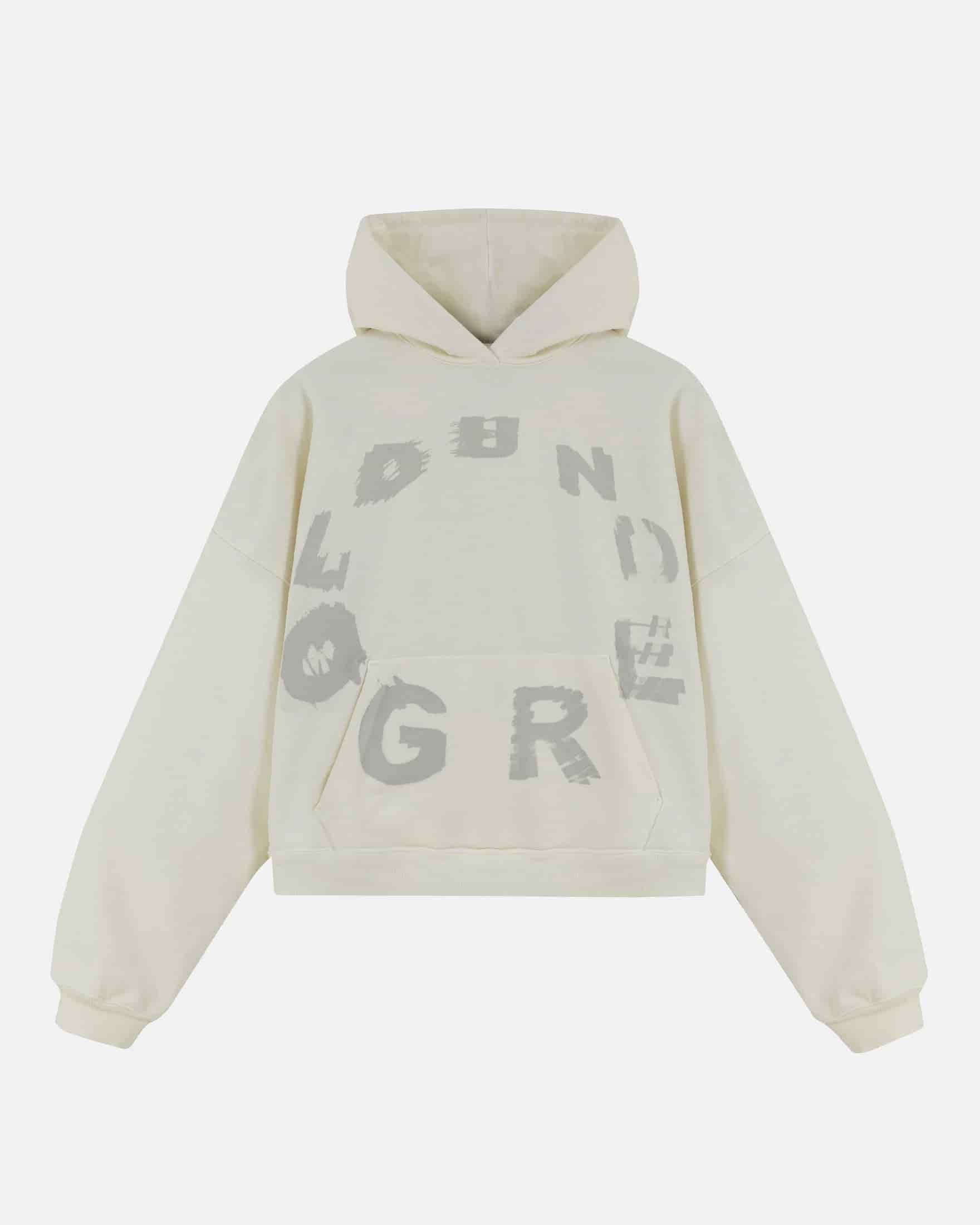 Echoes Tremor Boxy Fit Hoodie White - miniatura 1