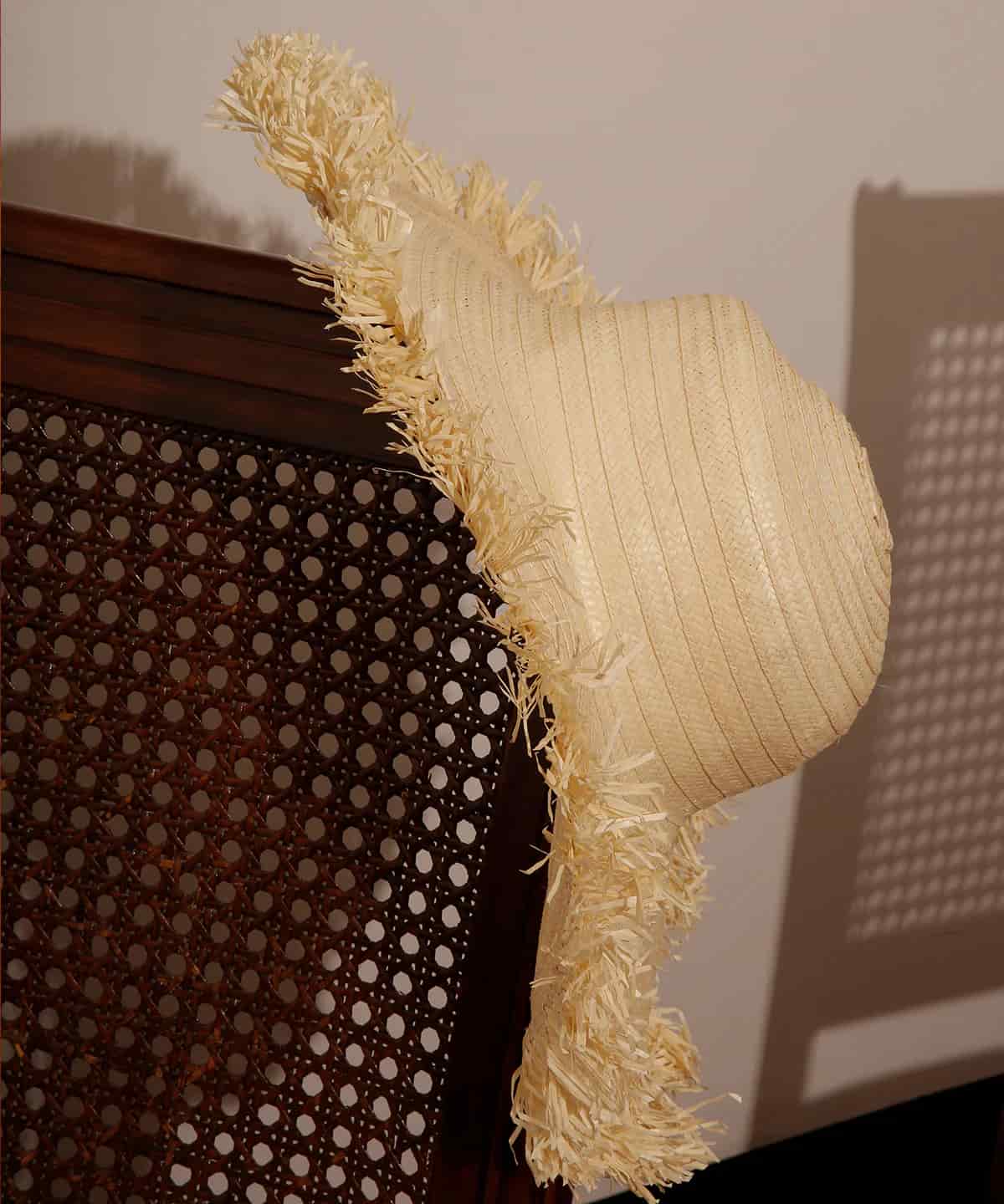 Naufrago Hat in Raffia and Leather - miniatura 3
