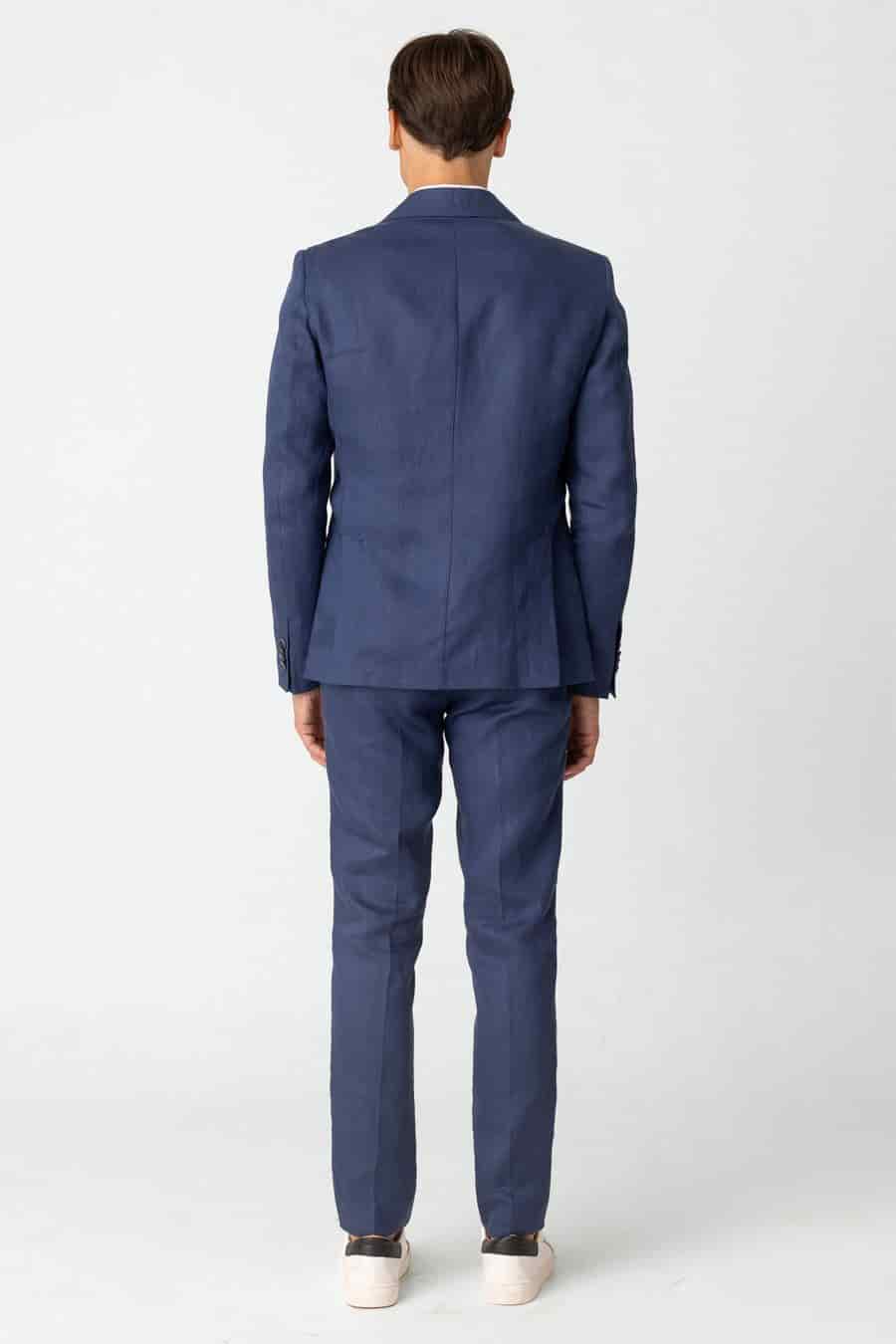 Men's mixed fabric navy vittorio set - miniatura 2