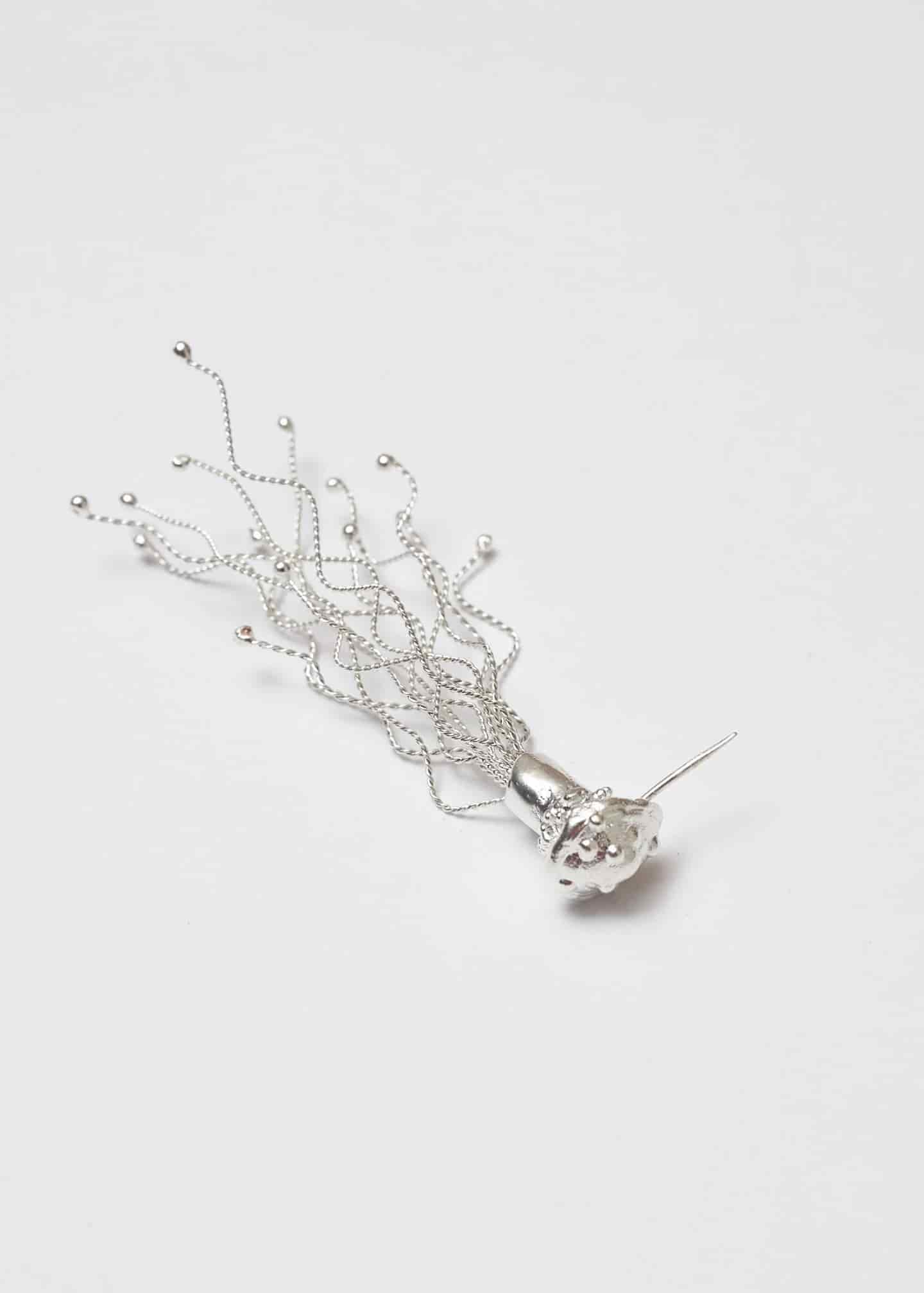Arete broche micelios maxi plata - miniatura 4
