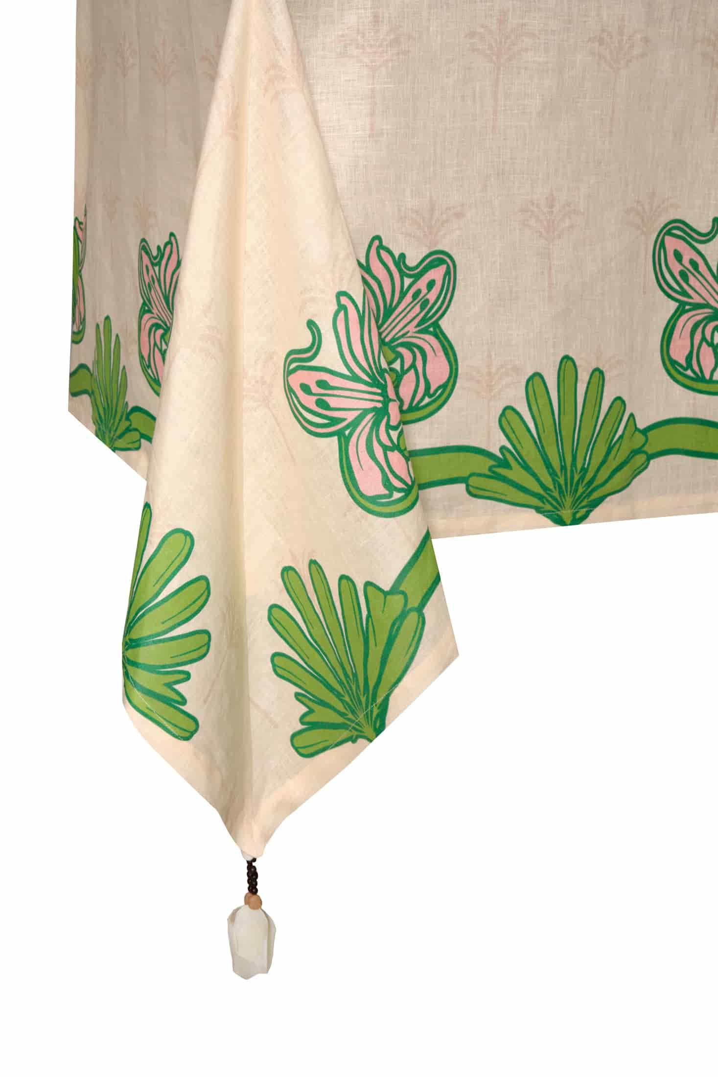 Embroidered Linen Tablecloth  / Lirios Maxi - miniatura 3