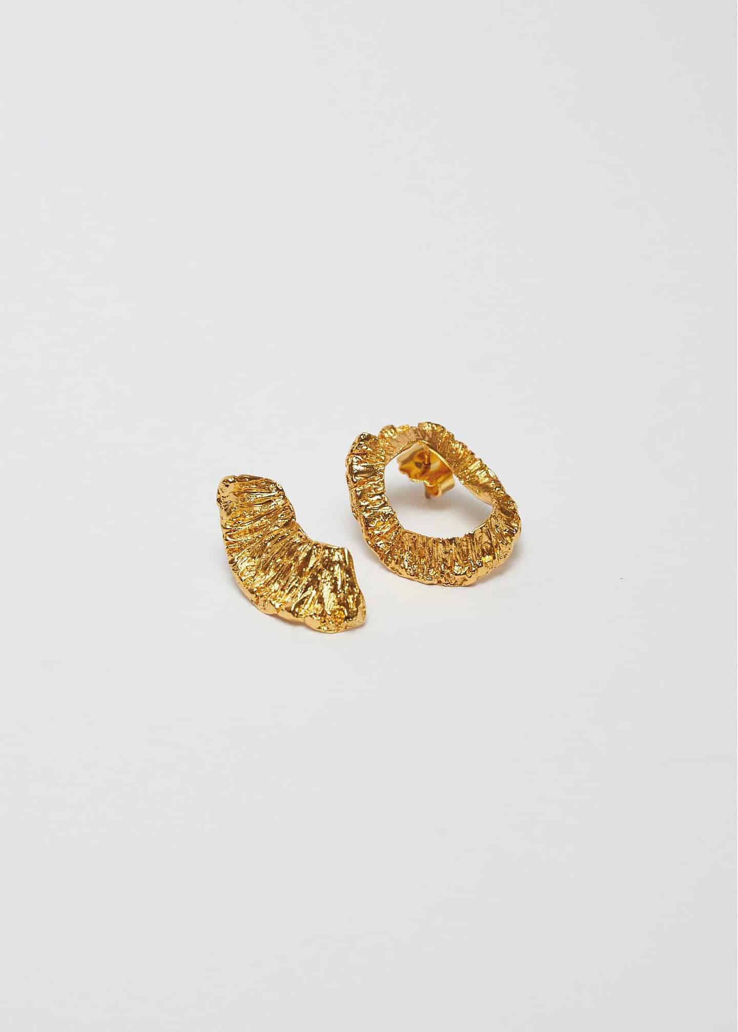 Aretes asimetricos trozo de sol - miniatura 1