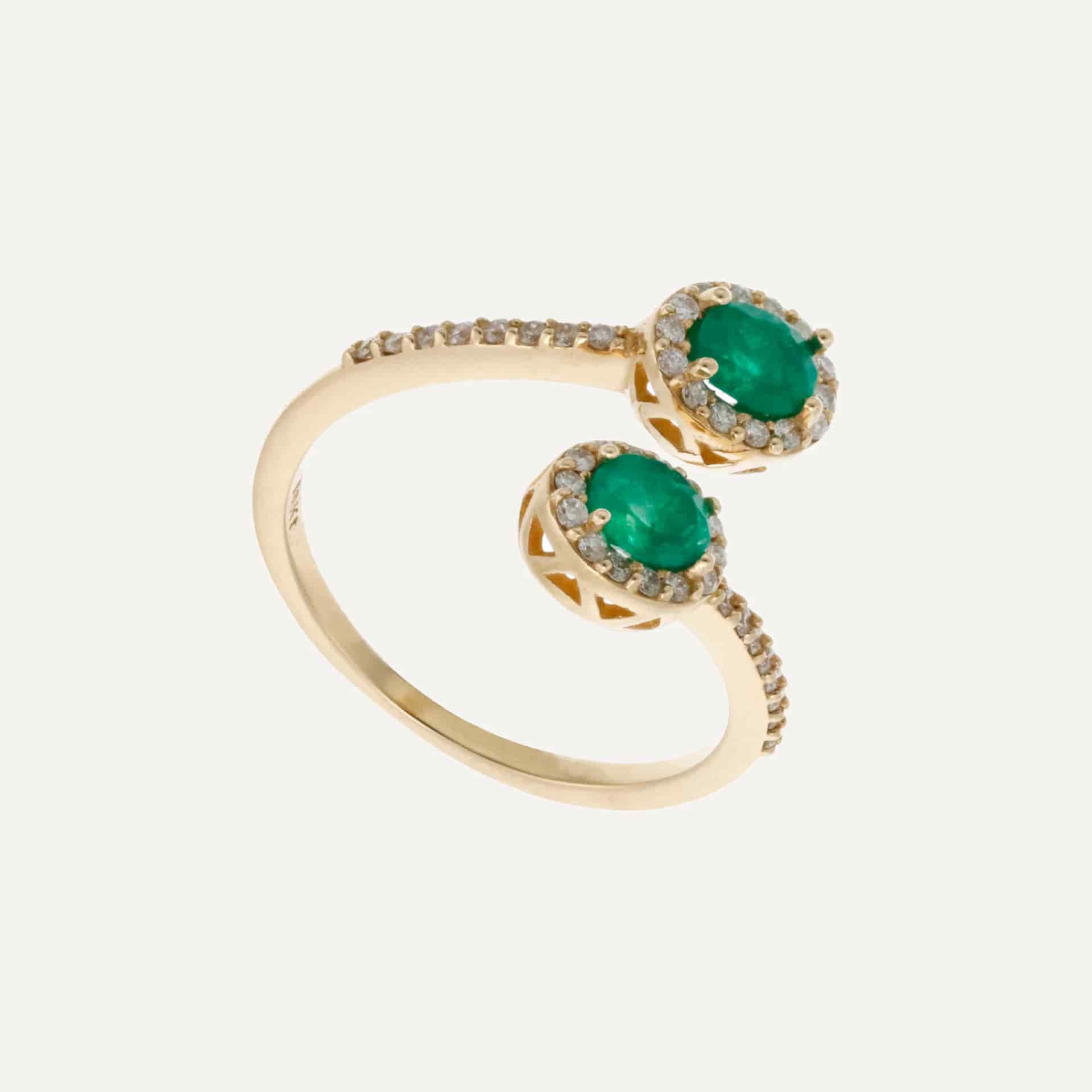 Anillo Green toi et moi - miniatura 2