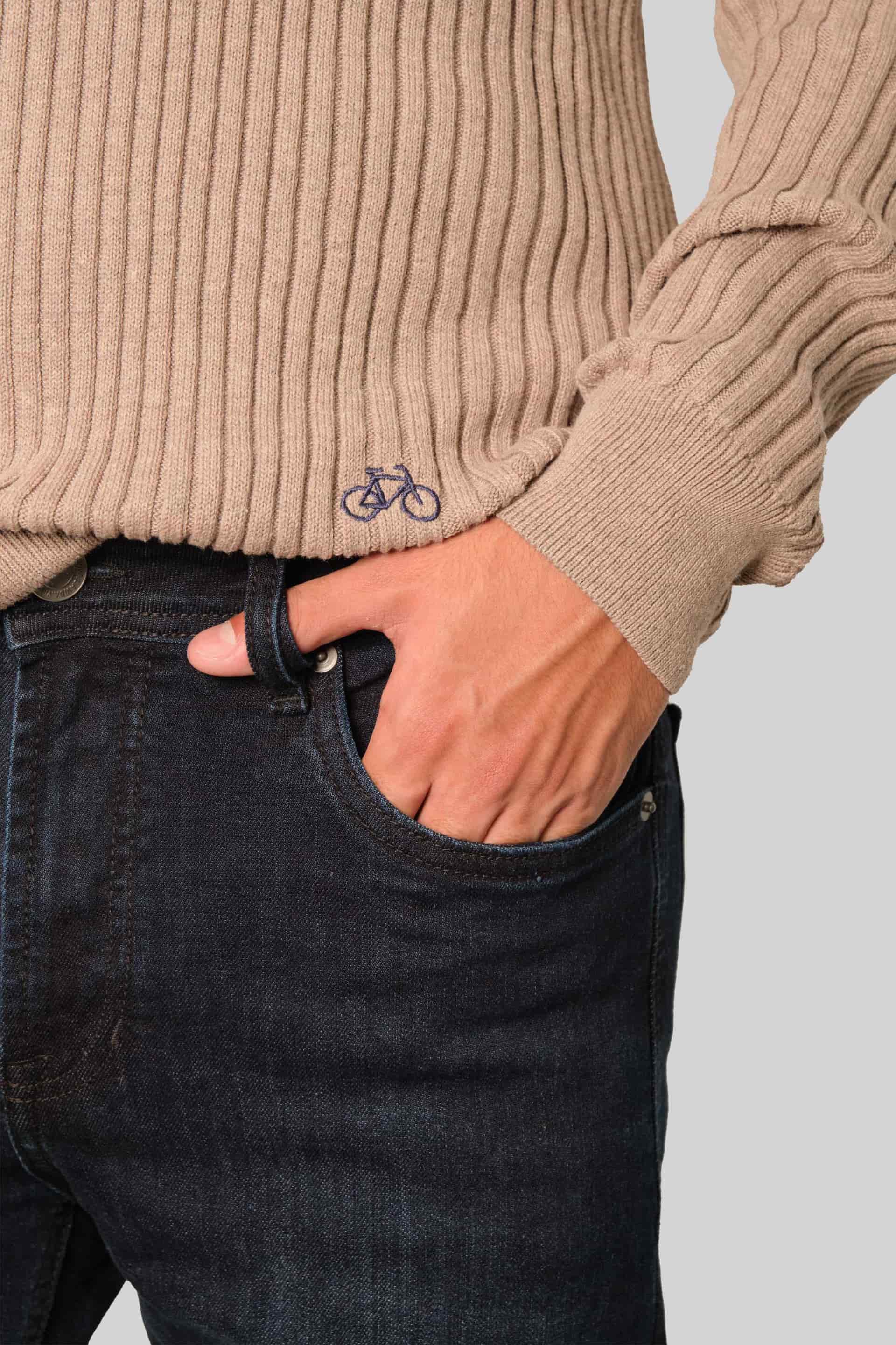 SACO LINED HALF ZIP BEIGE - miniatura 4