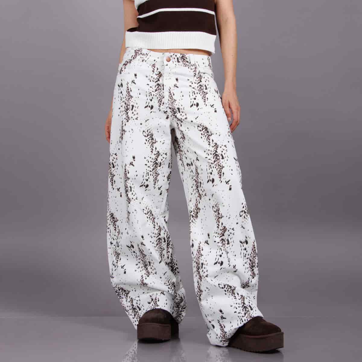 Jean Wide Leg Marfil Ax-3109 Rigido - miniatura 2