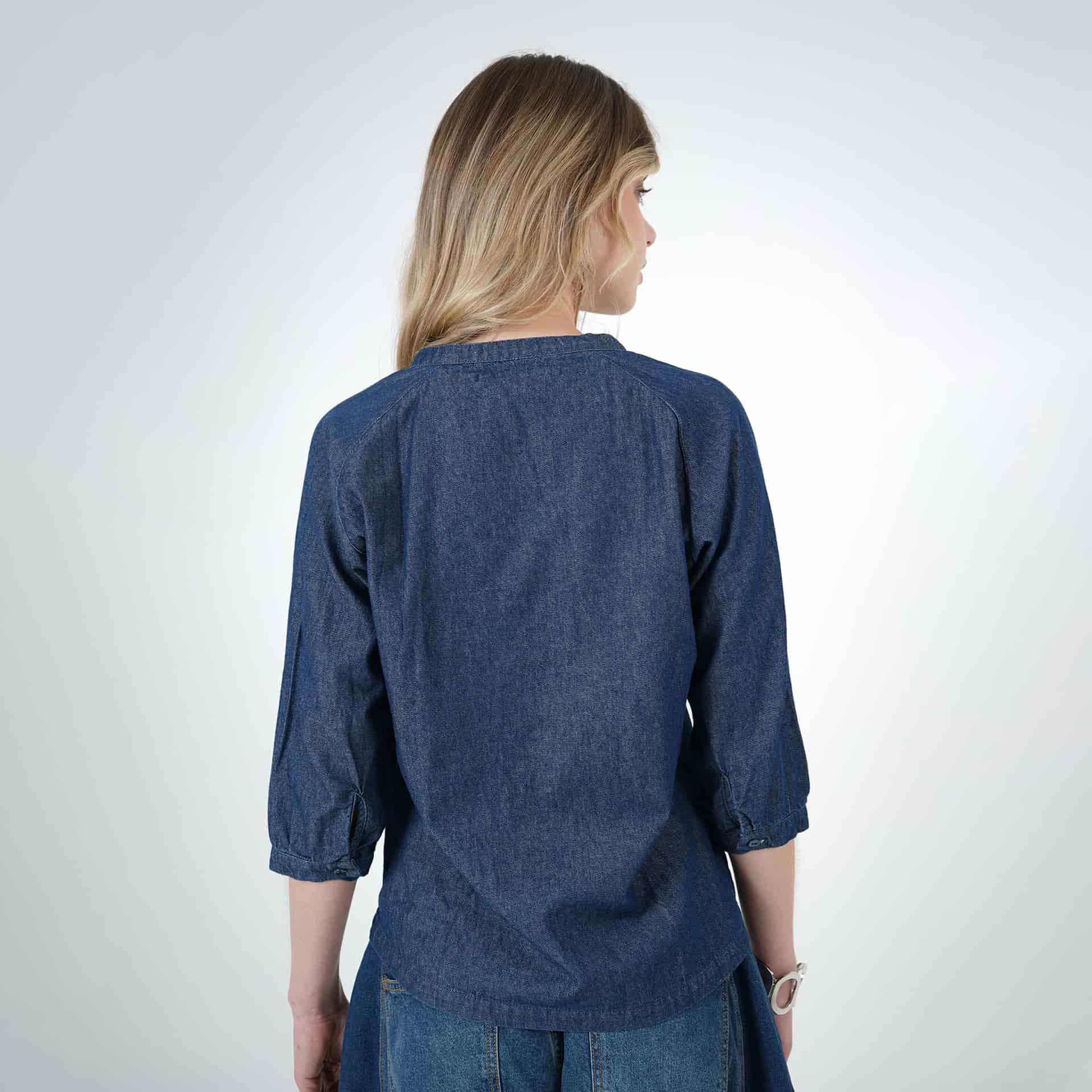 Blusa Cuello En V Manga 3/Cuartos - miniatura 5