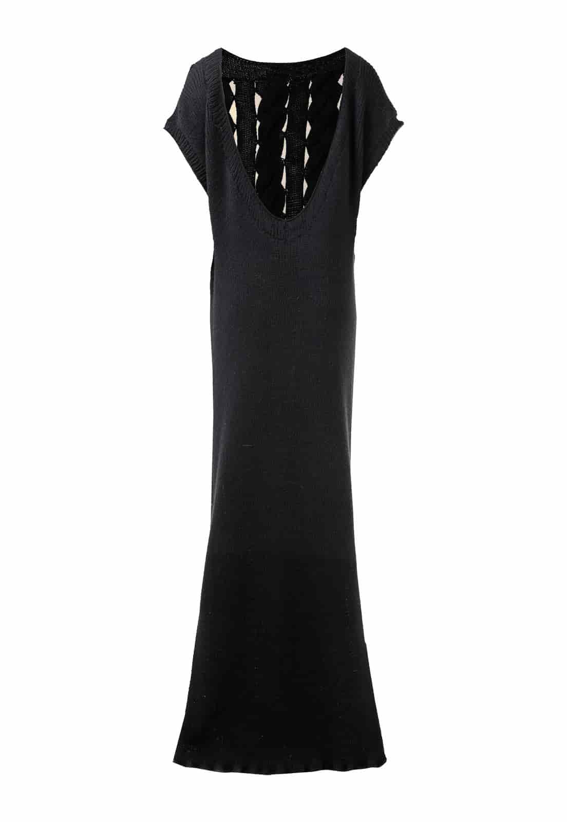 FLAT BRAIDED KNITTED DRESS - miniatura 3