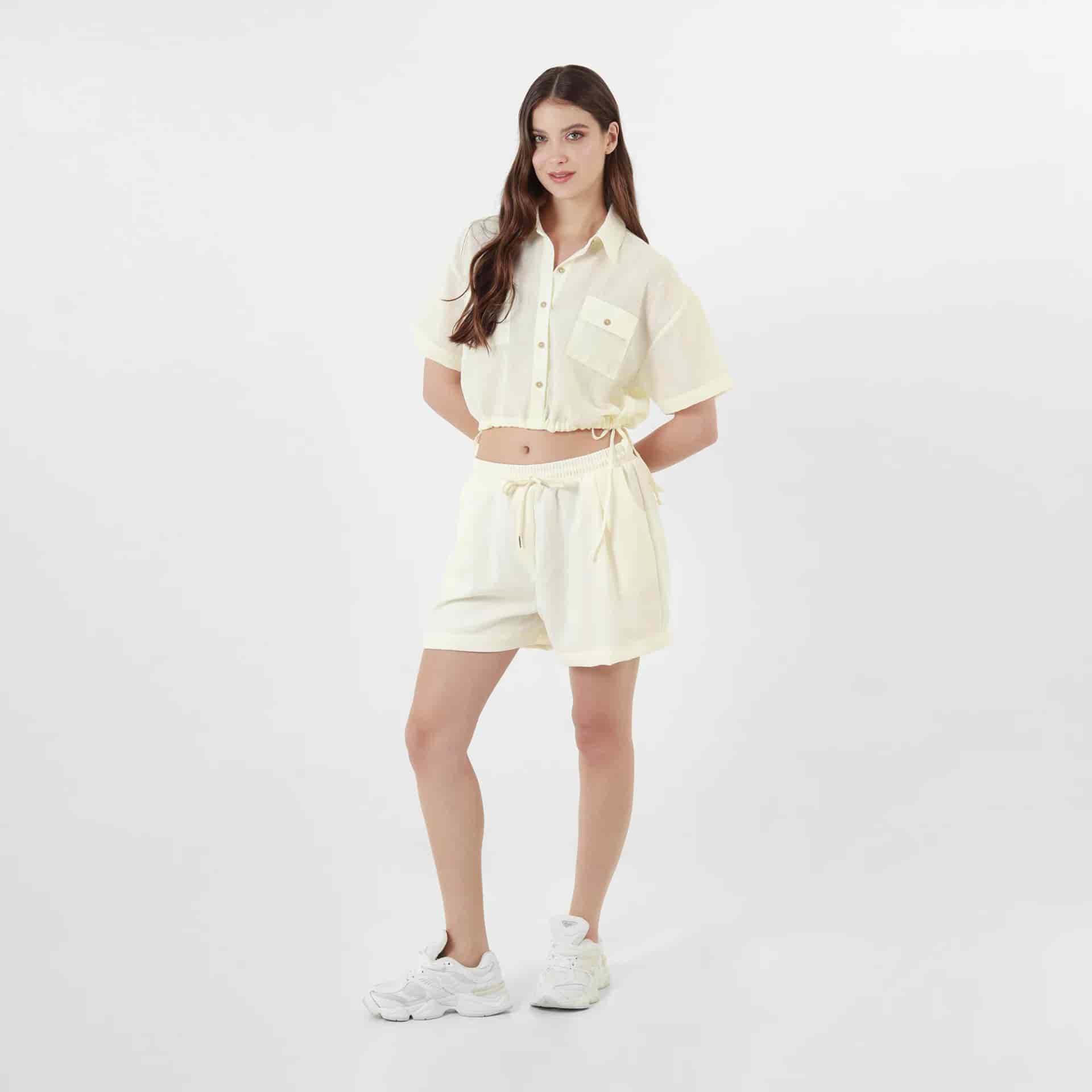 Blusa Cuello Camisero Manga Corta - miniatura 2