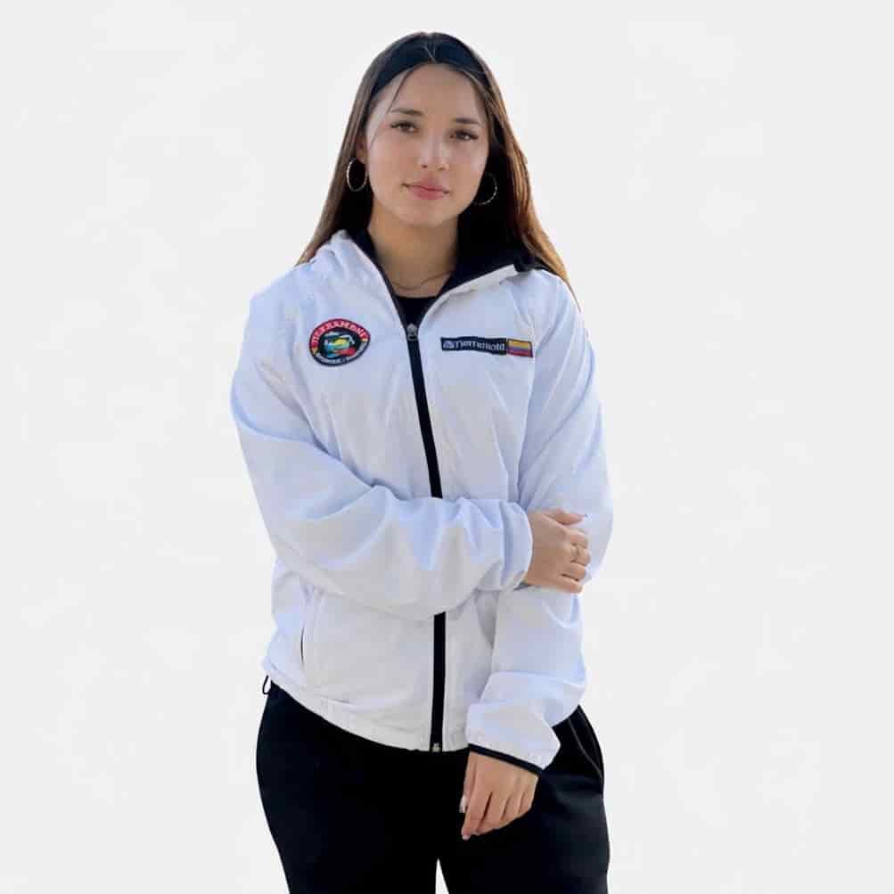 Chaqueta Impermeable Pionono Blanca Mujer - miniatura 1