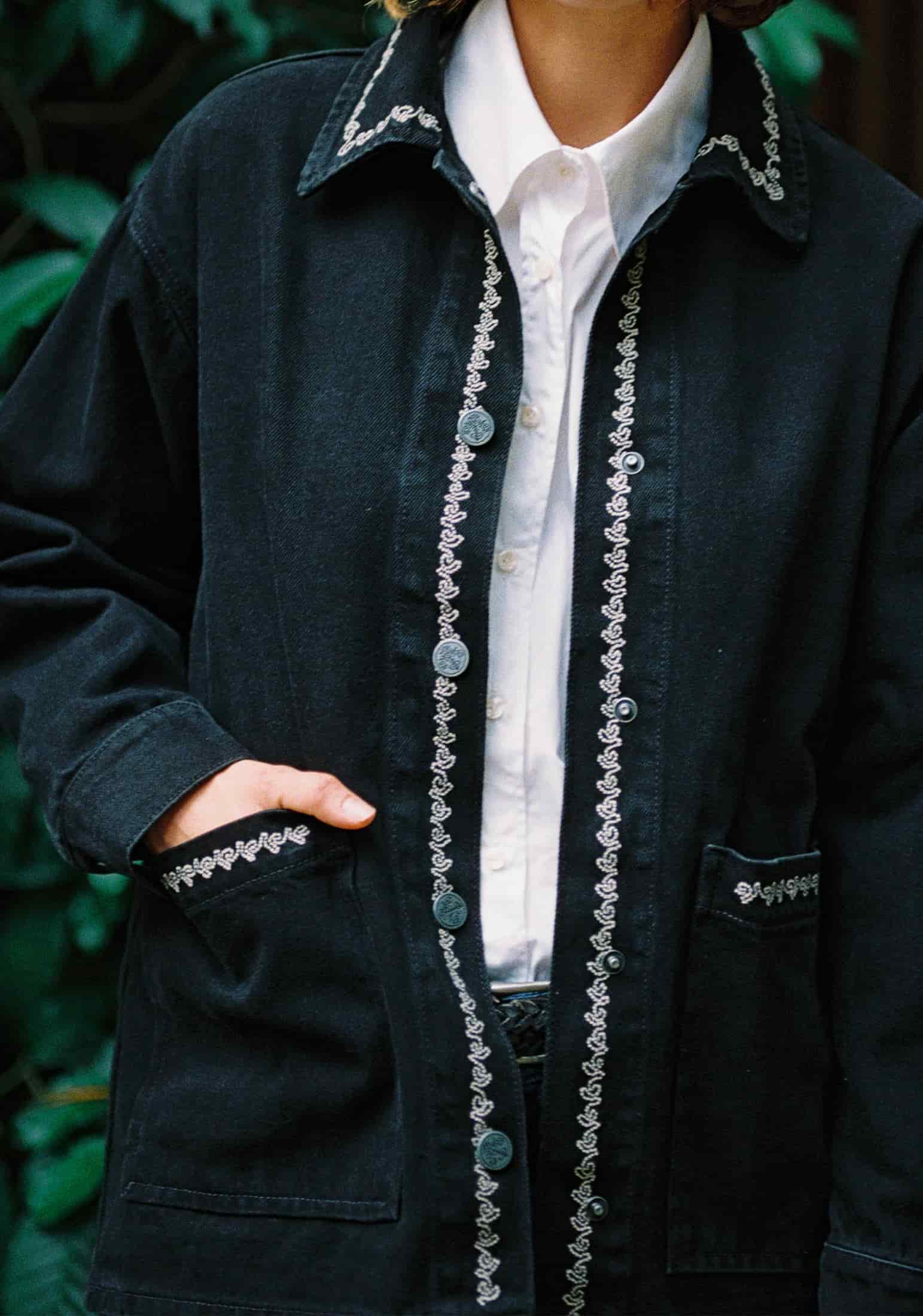 Chaqueta M Violetta Denim Bord. Negro - miniatura 4