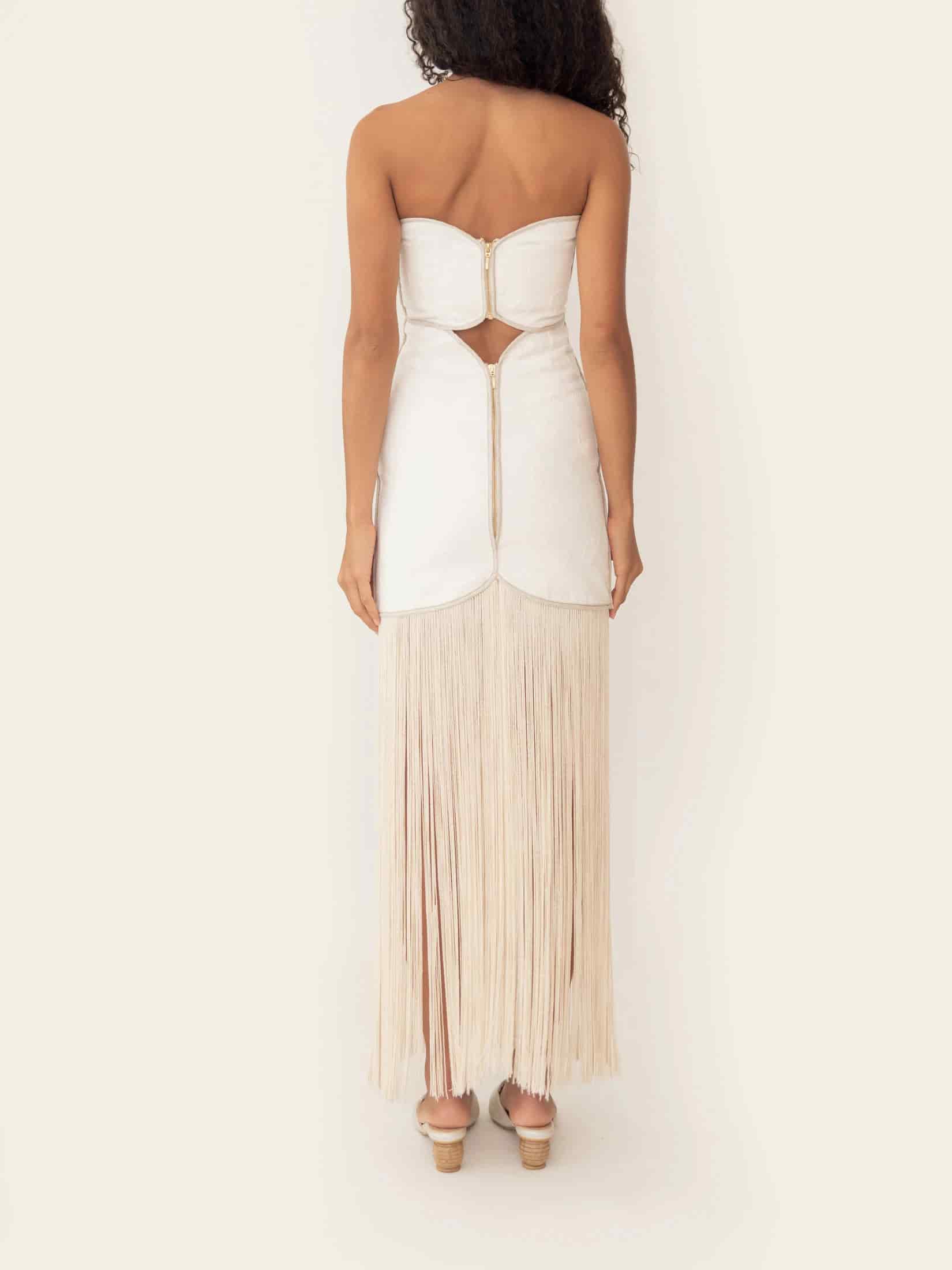 JOAQUINA DRESS IVORY SEASHELLS - miniatura 4