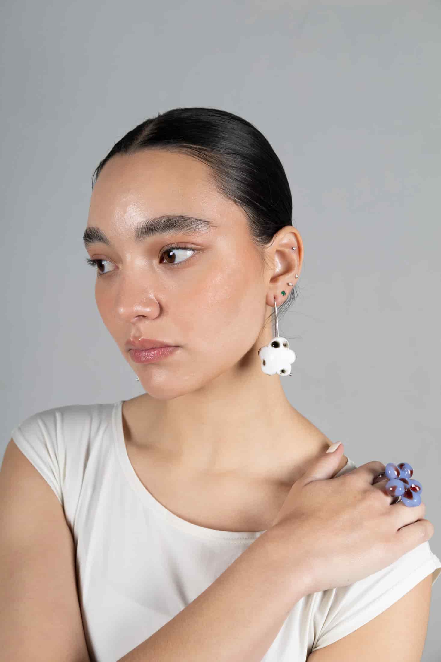 Aretes flor dálmata - miniatura 2
