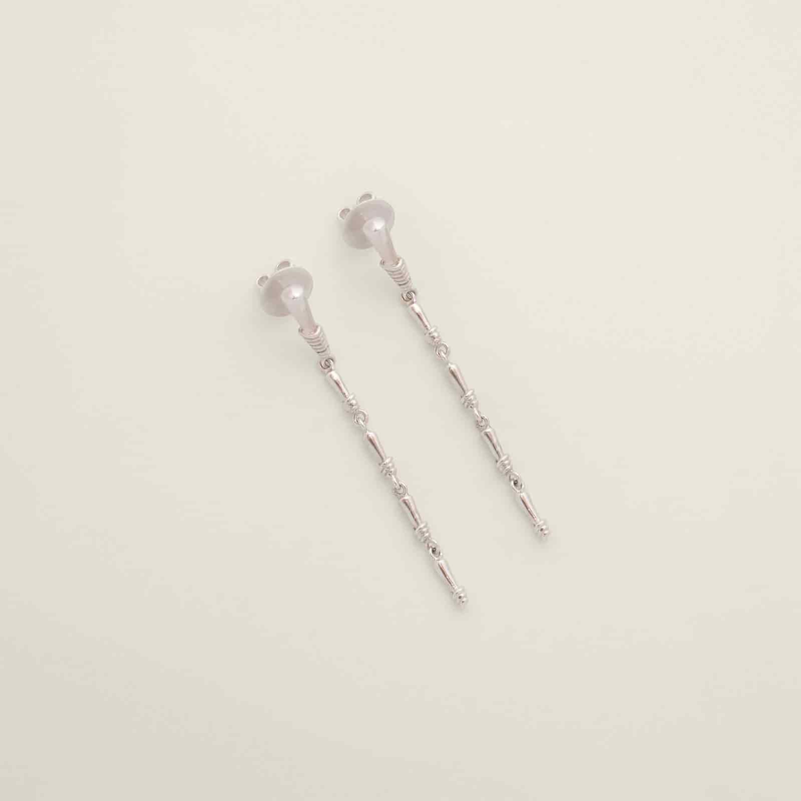 Long Pech Earrings Silver - miniatura 3