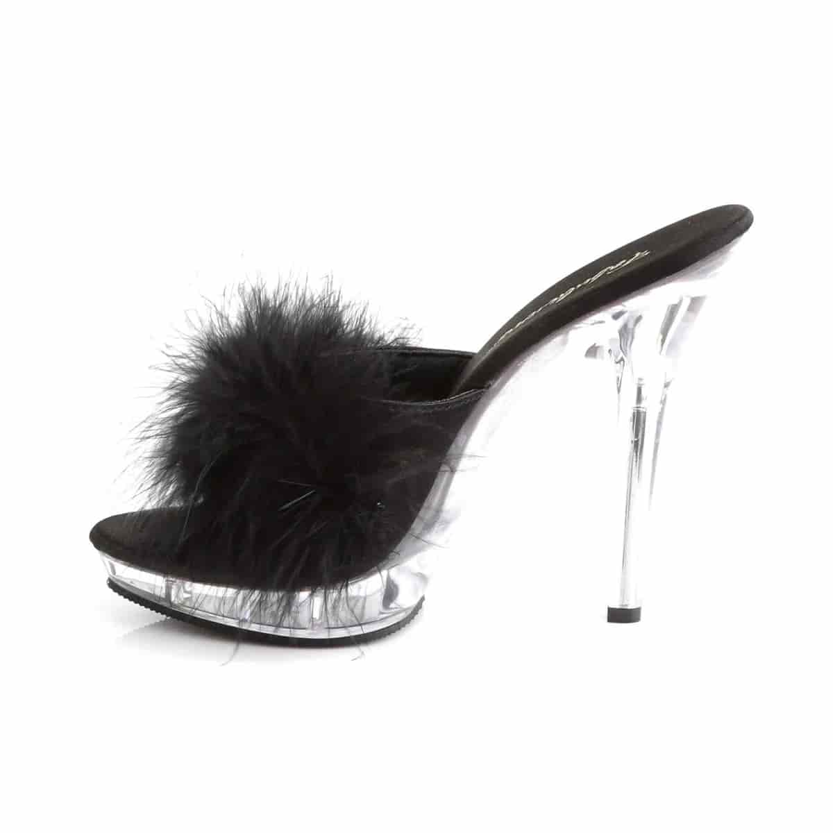 Sandalias Mules de Plumas Negras - miniatura 3