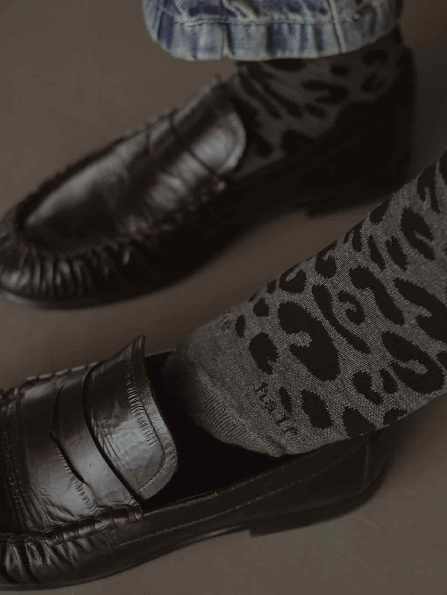 PRINT MIDI SOCKS PACK X2 - BLACK & GRAY - miniatura 7