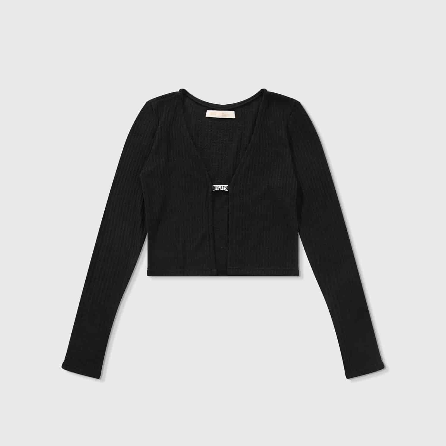 Knit LS Tee - Black - miniatura 9