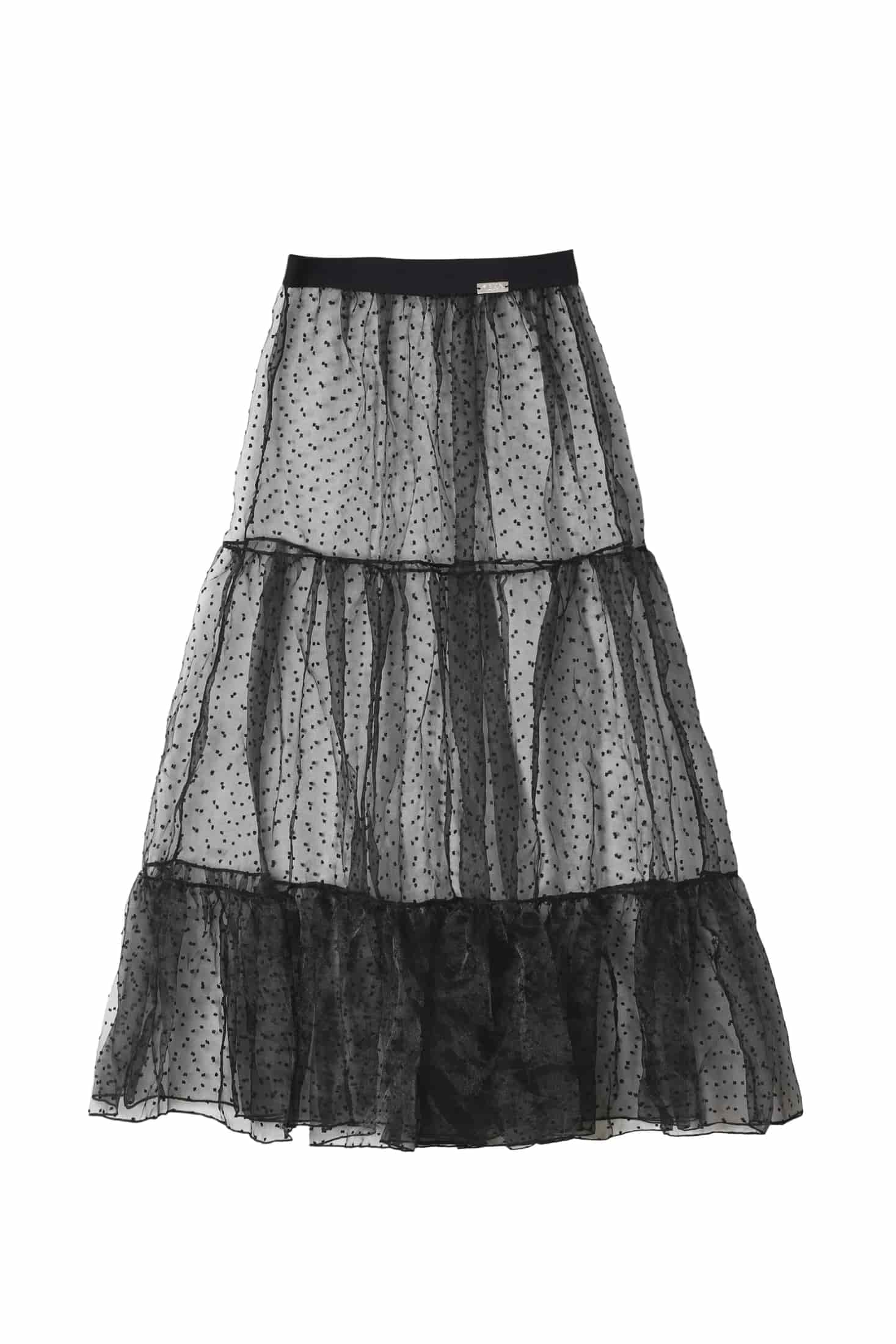 TULLE DOT SKIRT BLACK - miniatura 2