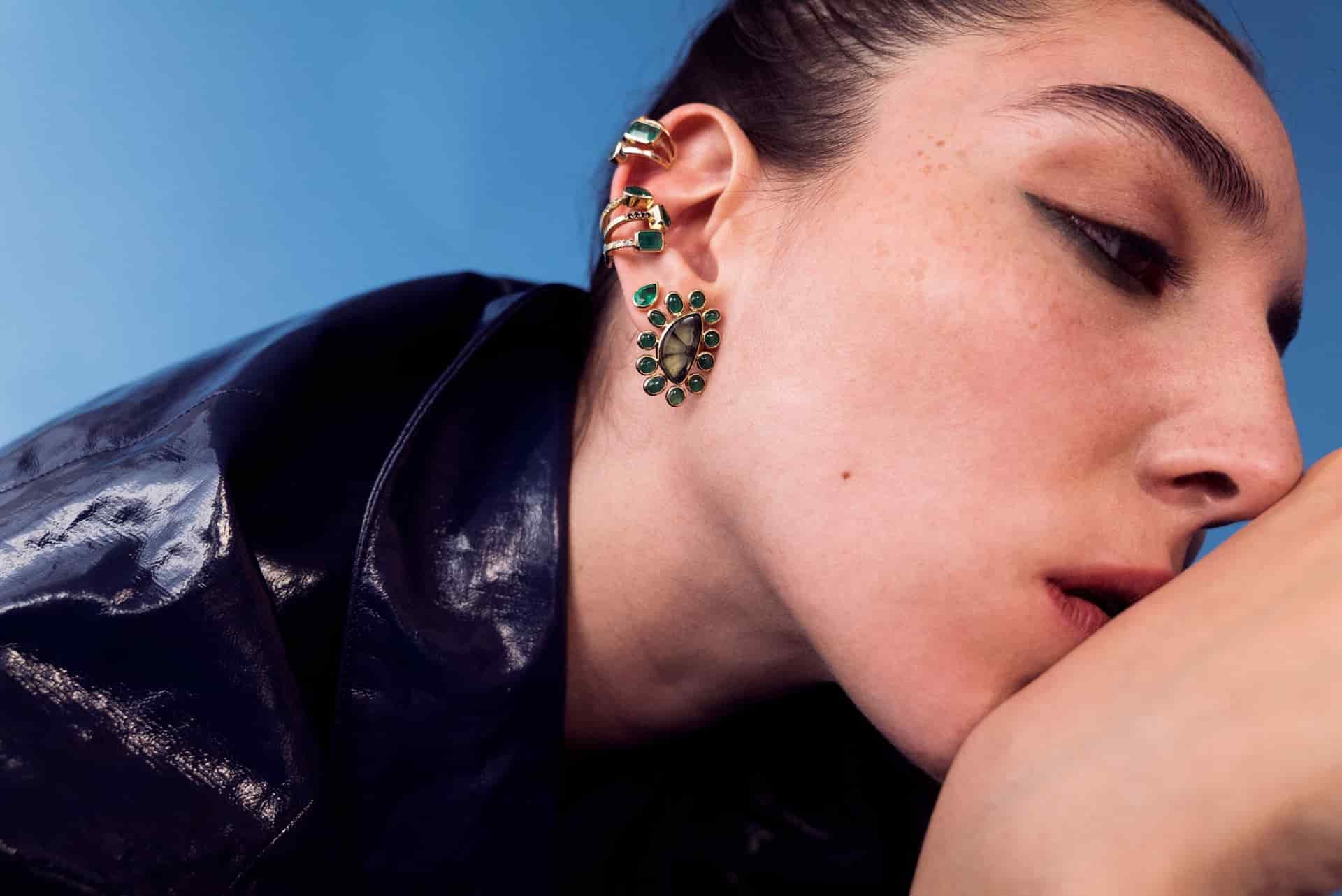 Ear cuff 3 piedras V2 - miniatura 3