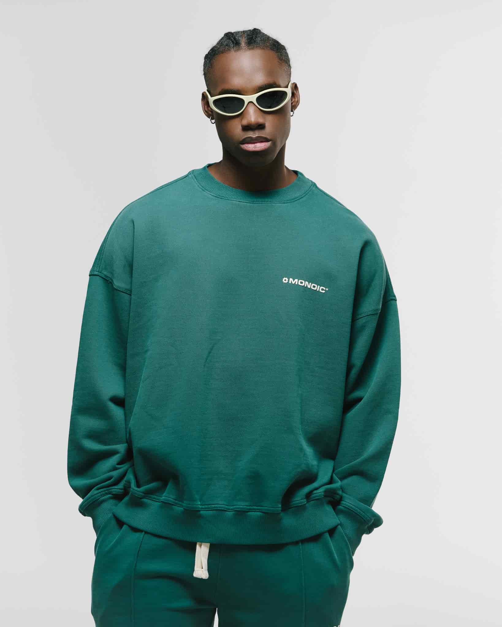 Crewneck Oversized Básico V4 - Forest Green - miniatura 2