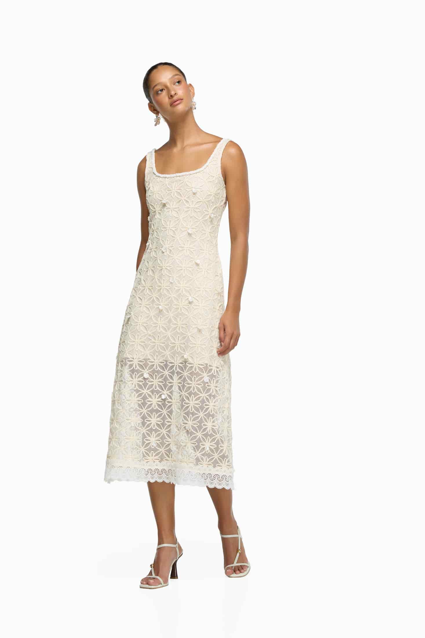 OPHELIA MIDI DRESS CREAM - miniatura 4