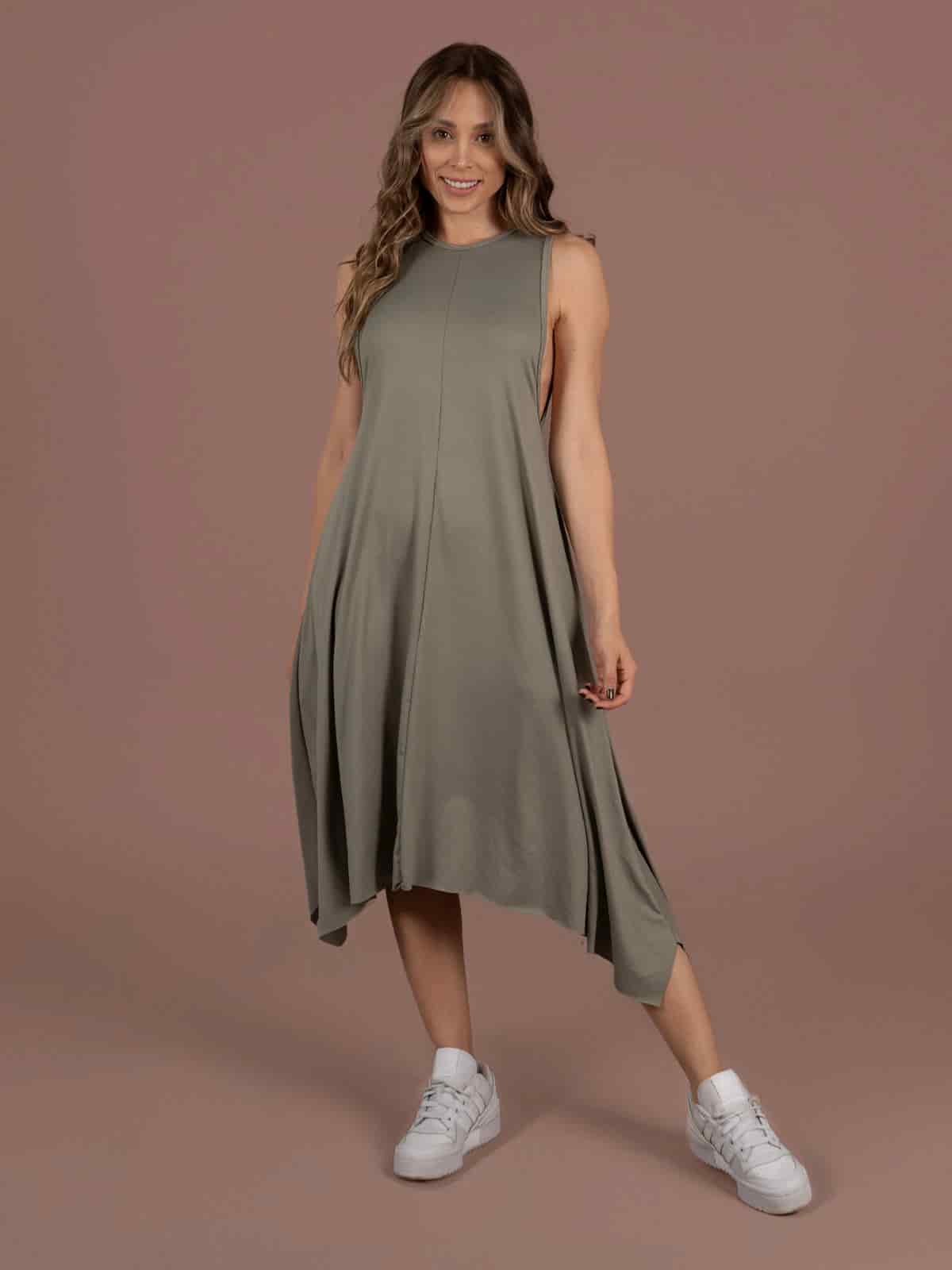 Vestido danila melon verde seco - miniatura 2