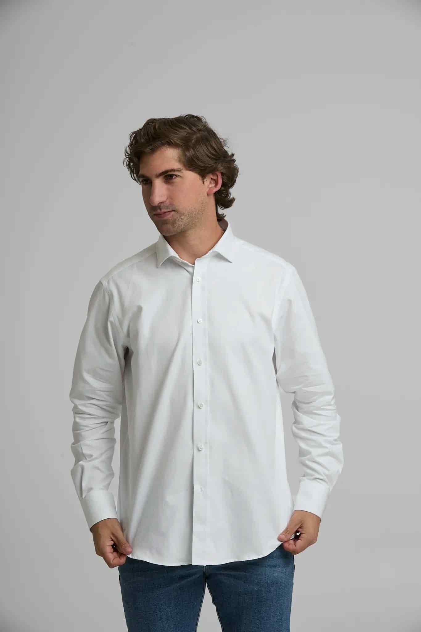 Camisa Hombre Oxford Blanca - miniatura 1