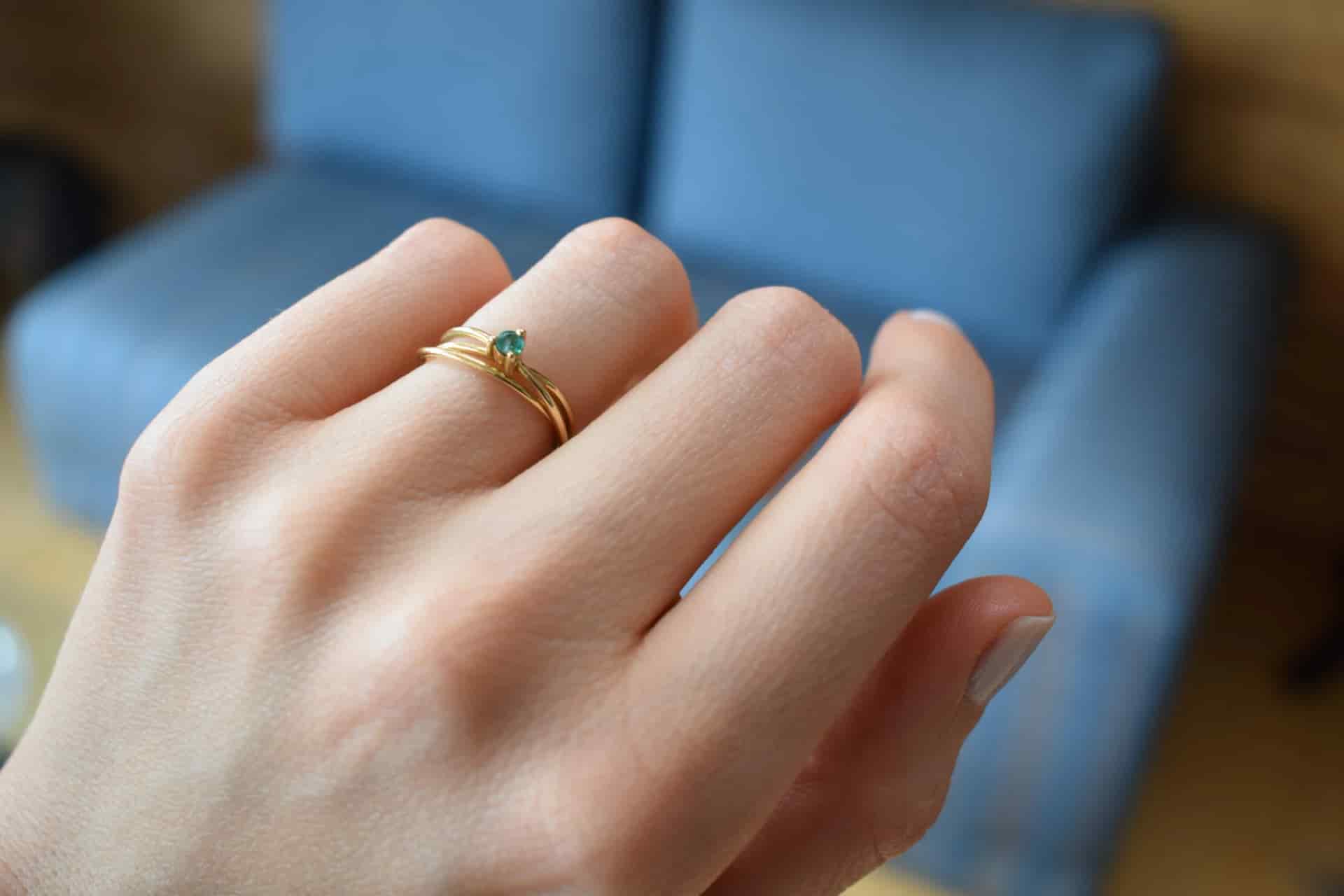 Anillo Alma Esmeralda Oro 18K - miniatura 2