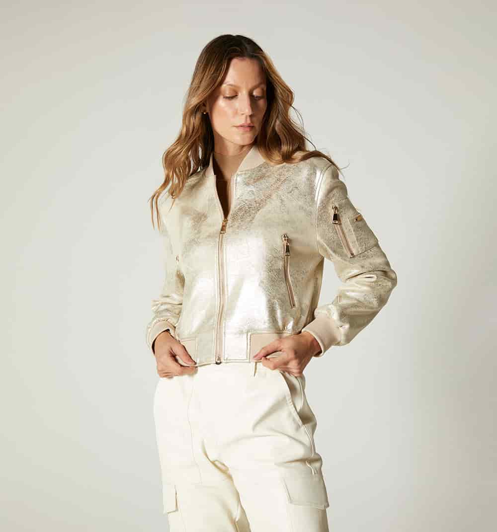 Bomber jacket con efecto foil - miniatura 6