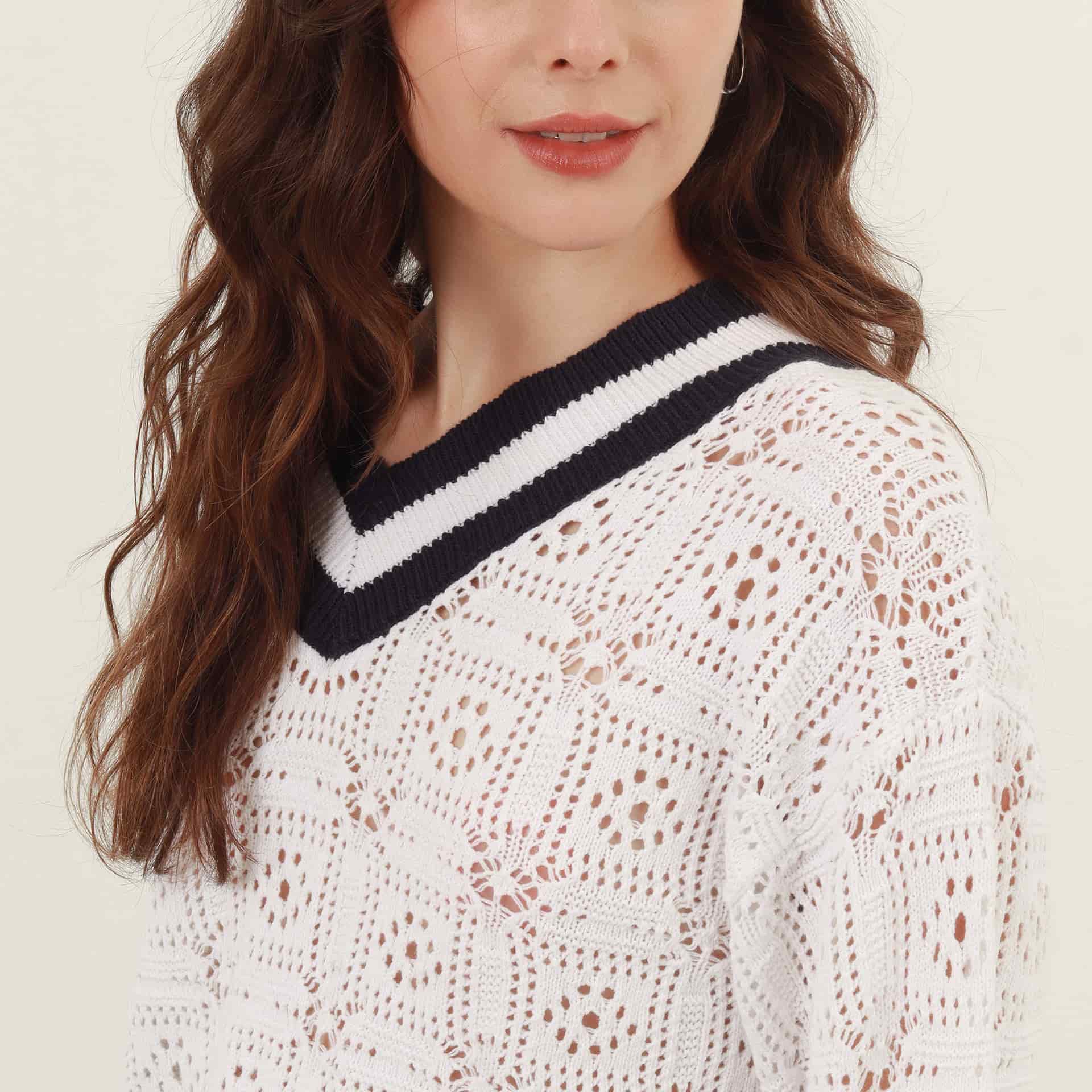 Sweater Cuello V Manga Larga - miniatura 8