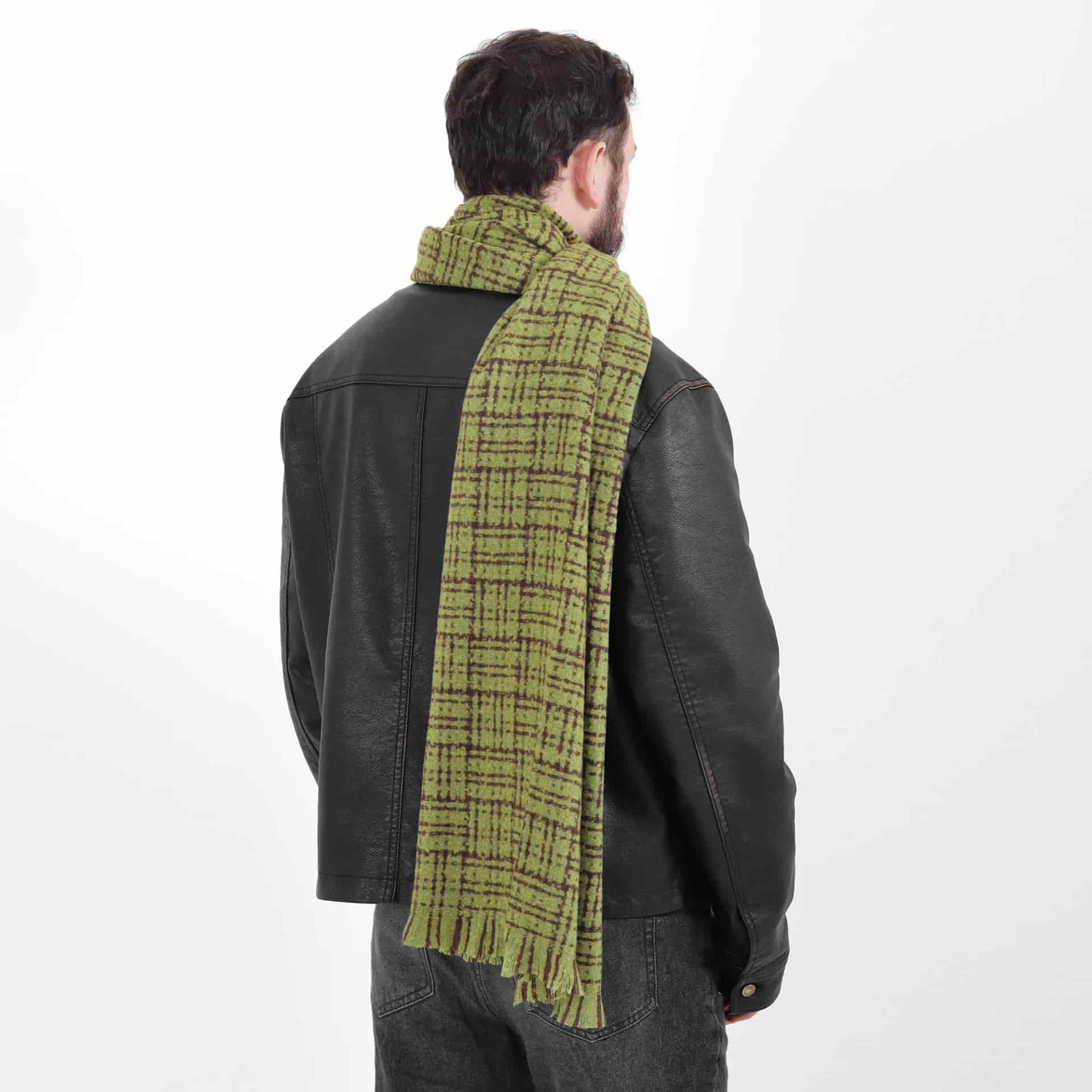 Bufanda Unisex Cuadros Verde - miniatura 2