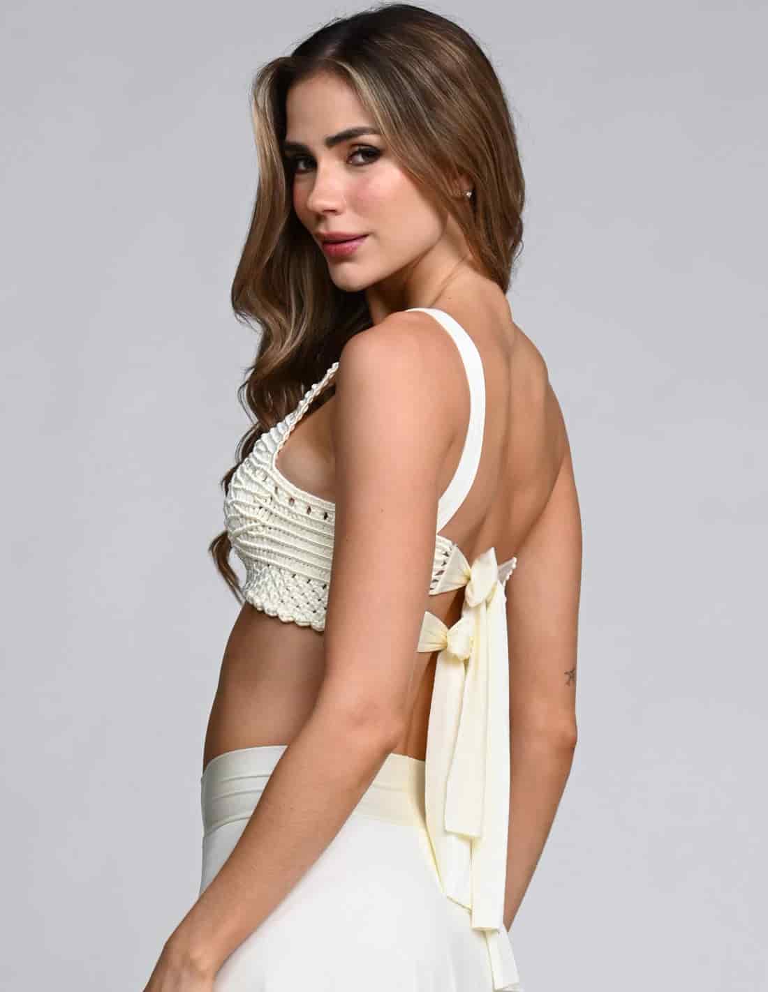 Crop Top Unlates Marfil - miniatura 5